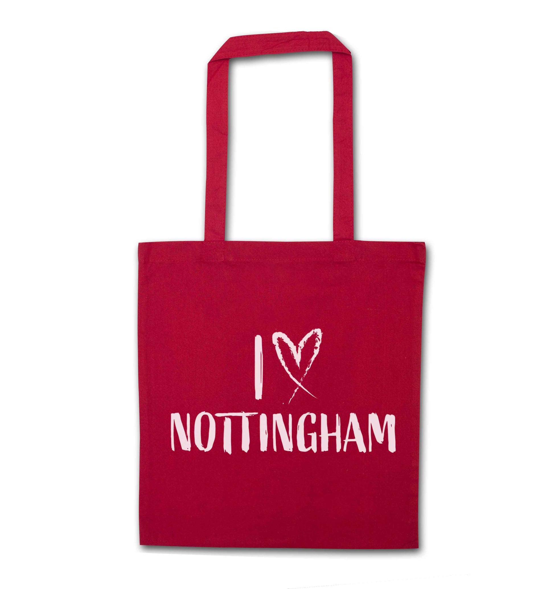 I love Nottingham red tote bag