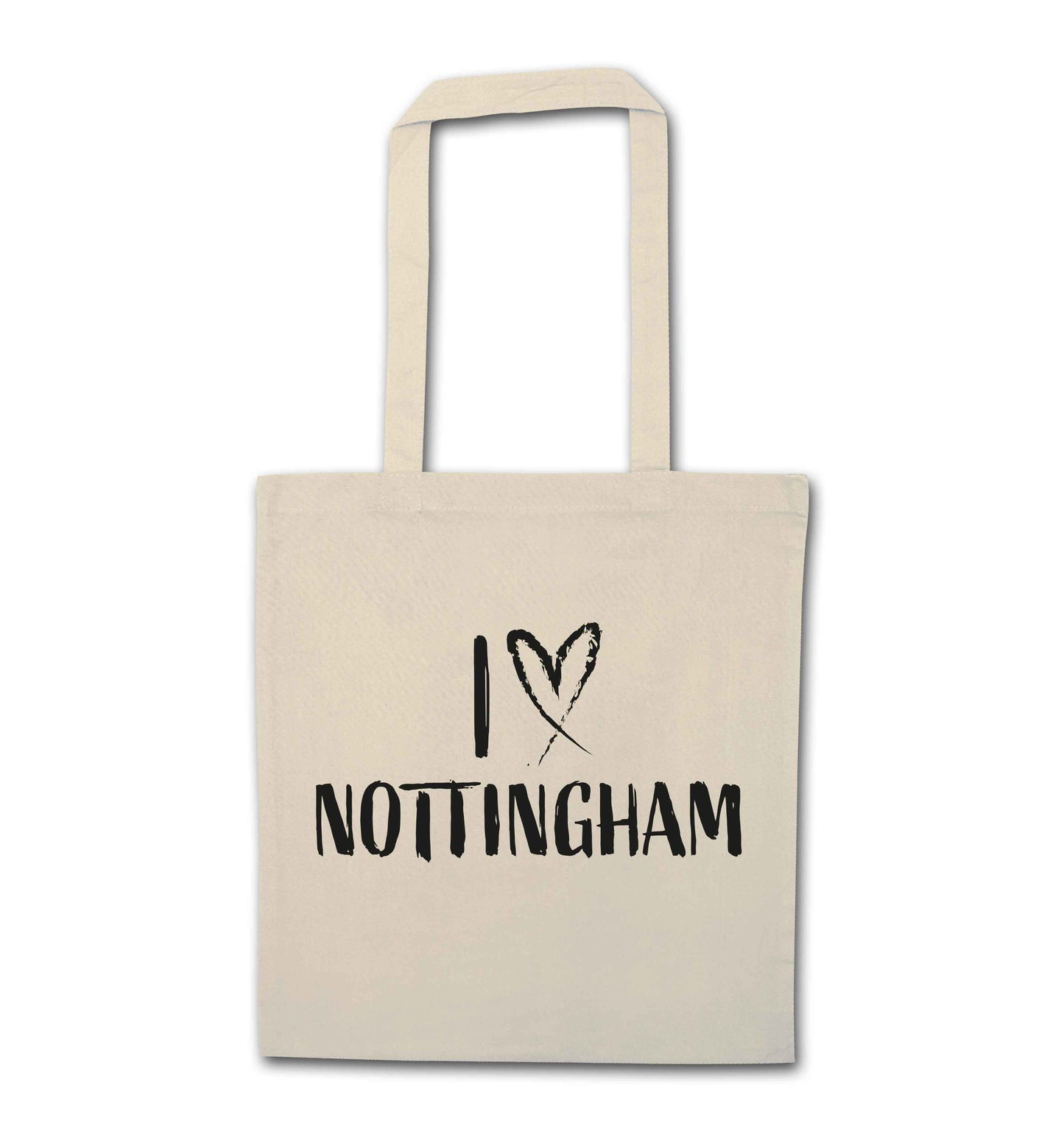 I love Nottingham natural tote bag