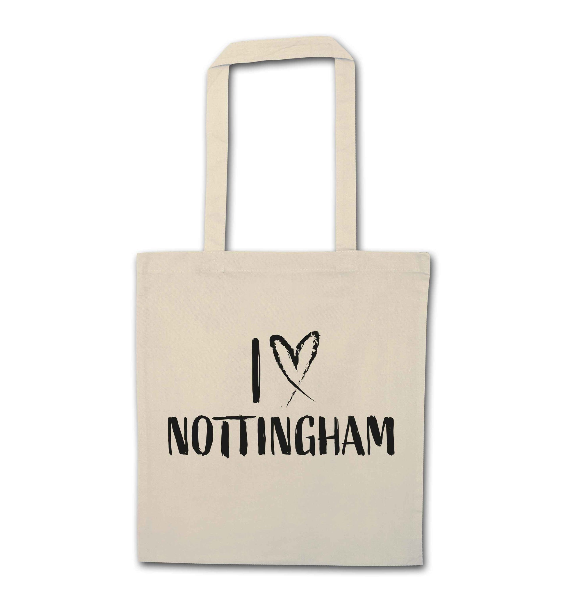I love Nottingham natural tote bag