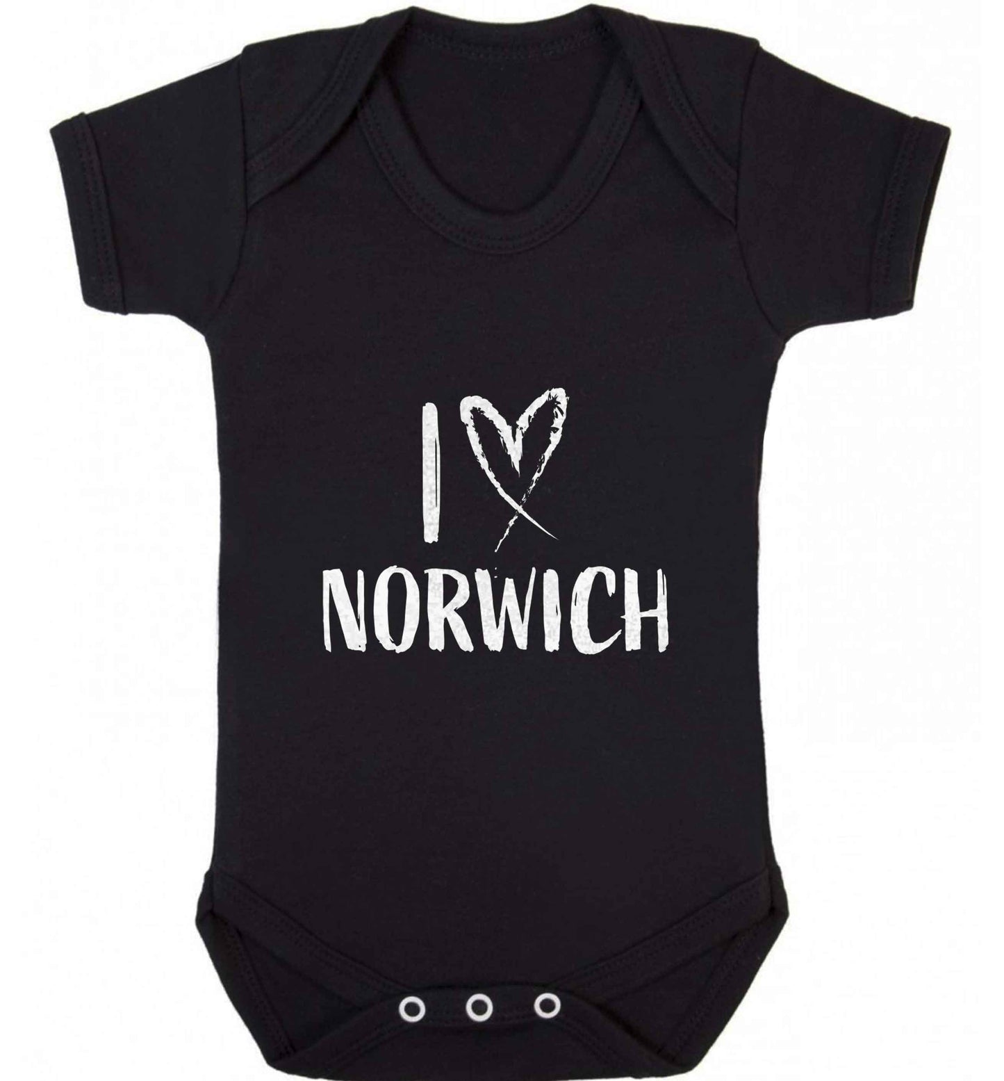 I love Norwich baby vest black 18-24 months