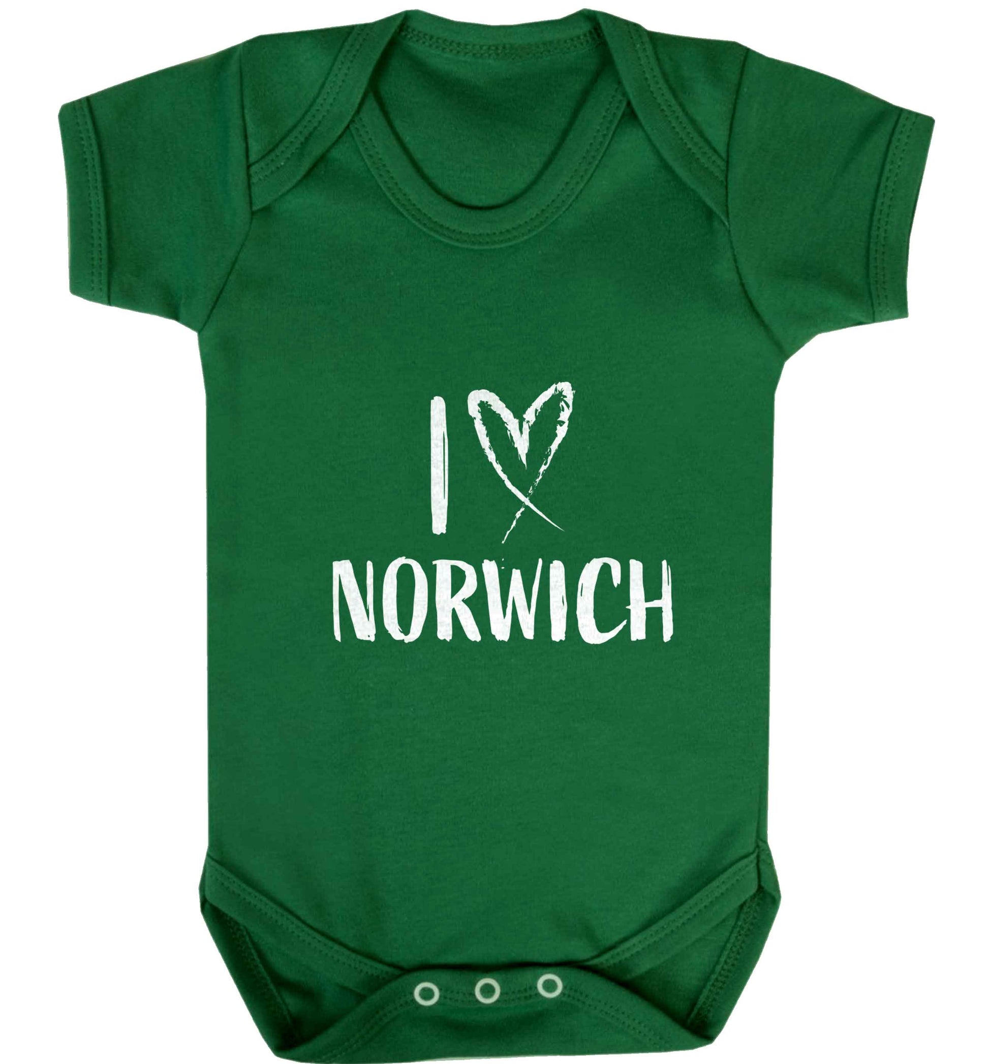 I love Norwich baby vest green 18-24 months