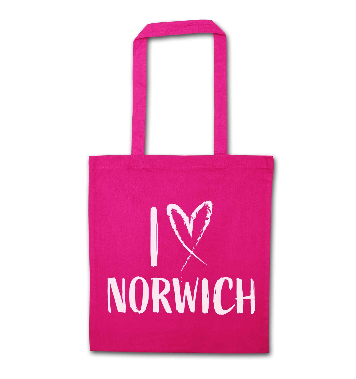 I love Norwich pink tote bag
