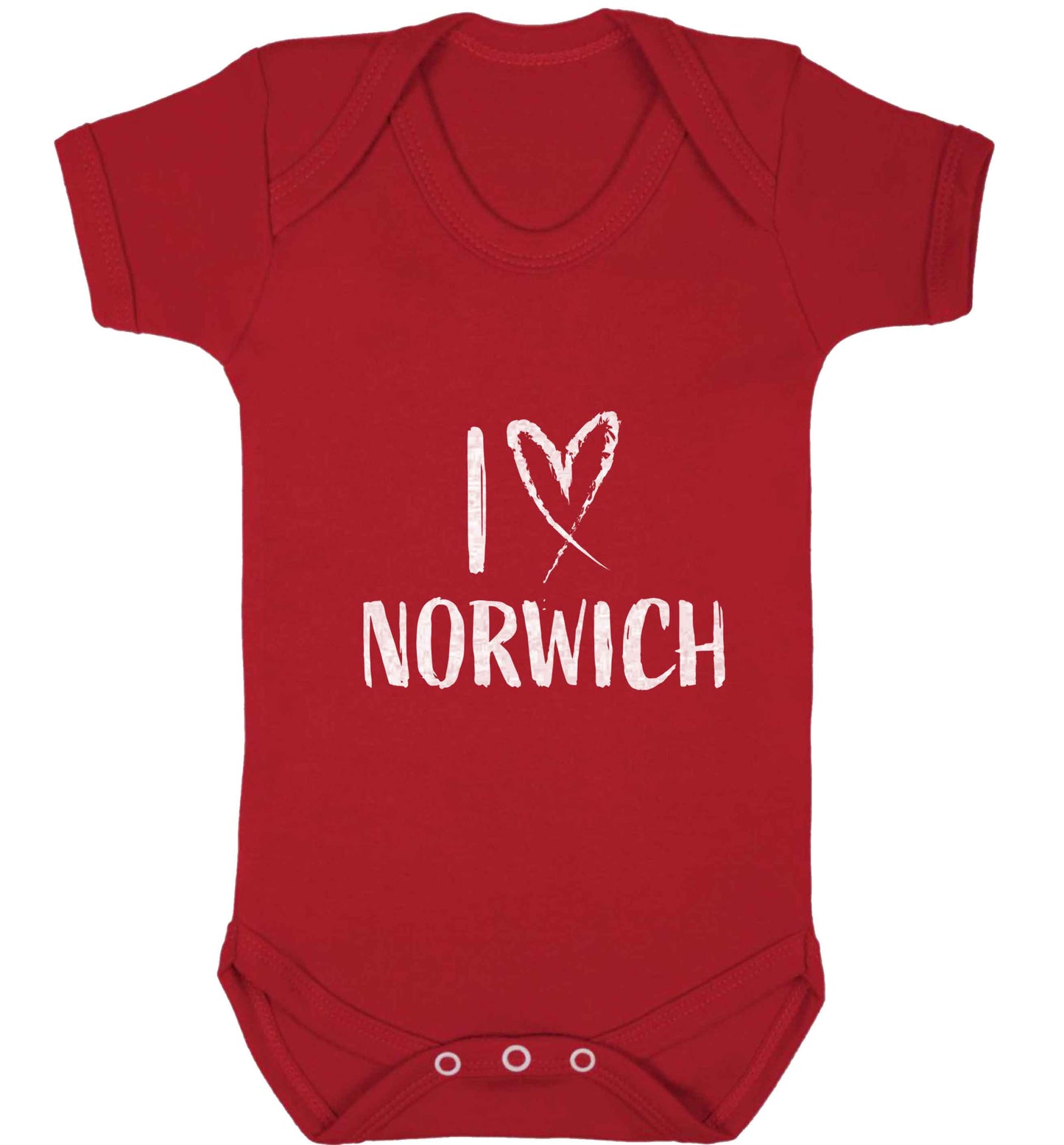 I love Norwich baby vest red 18-24 months