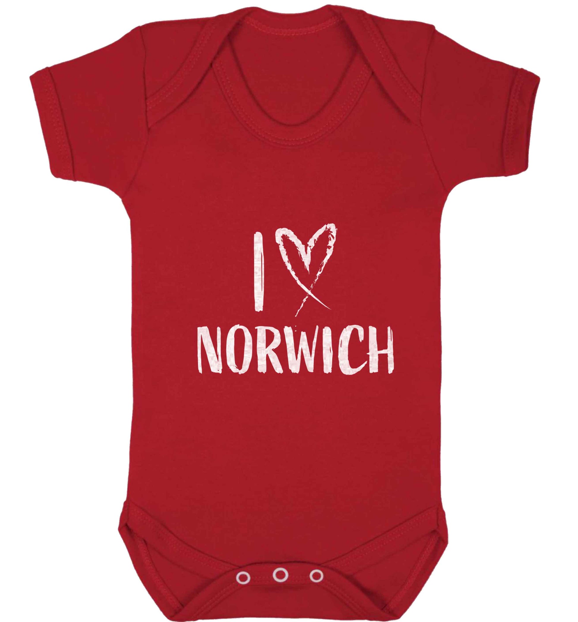 I love Norwich baby vest red 18-24 months
