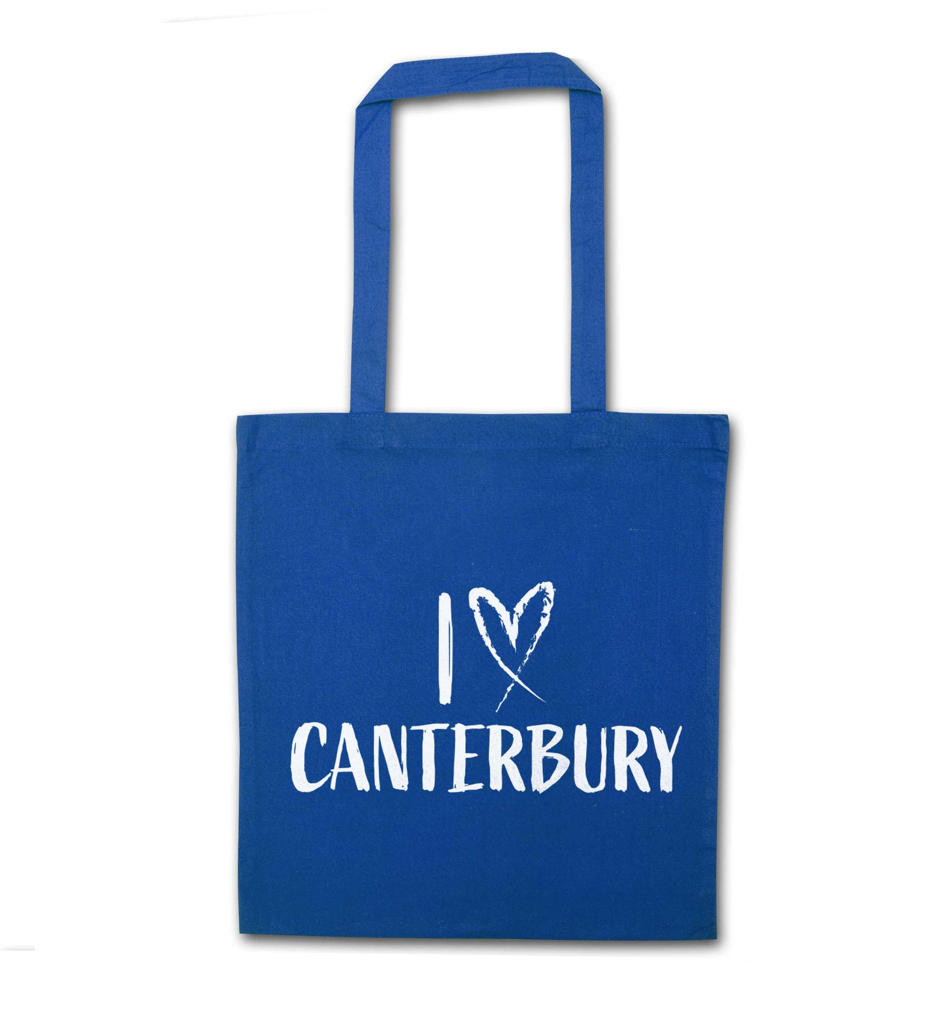 I love Canterbury blue tote bag