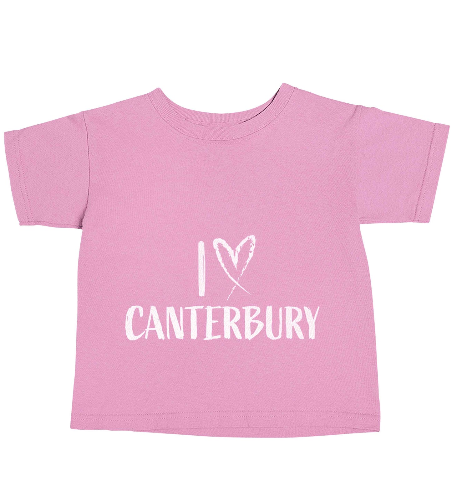 I love Canterbury light pink baby toddler Tshirt 2 Years