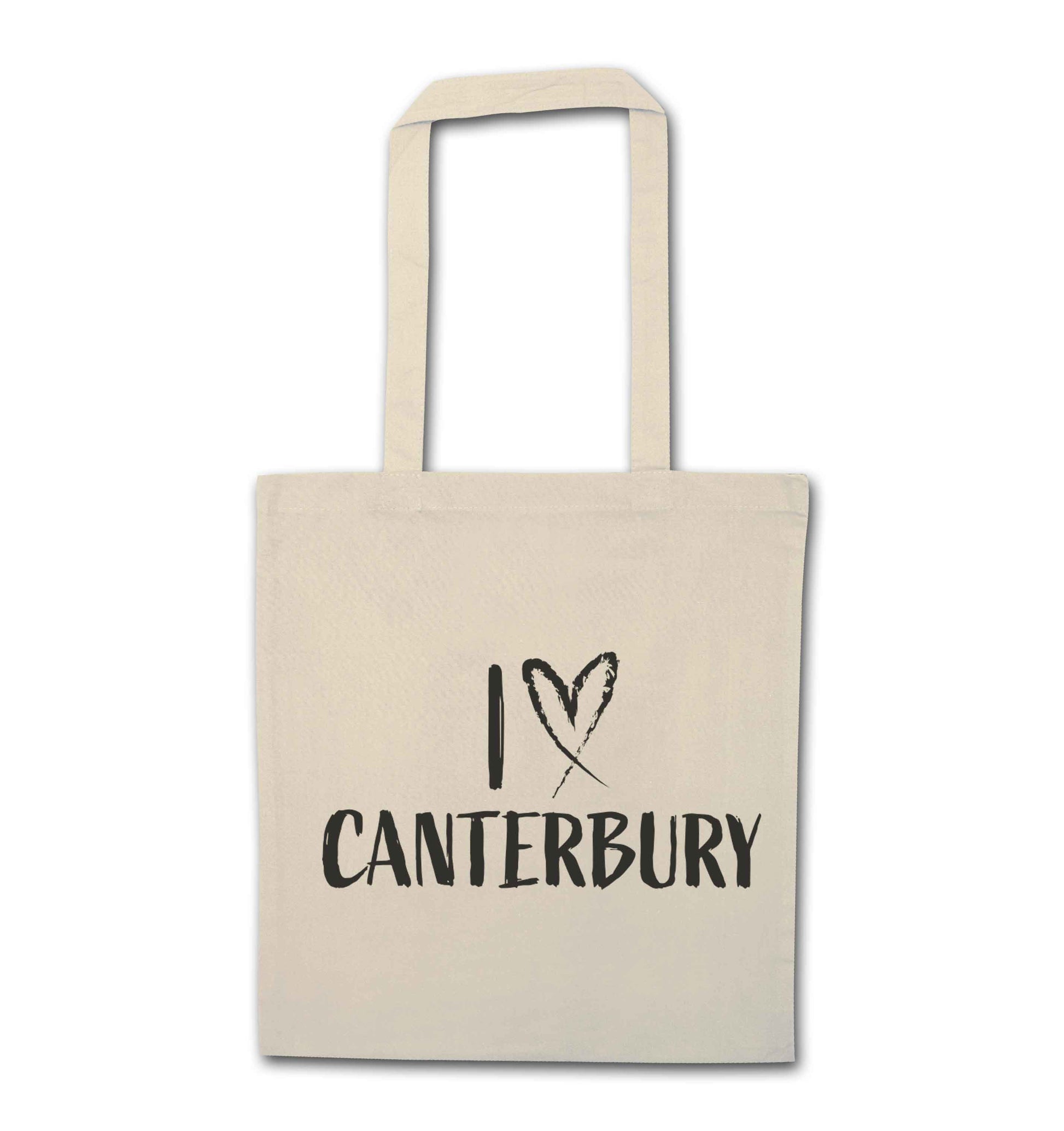 I love Canterbury natural tote bag