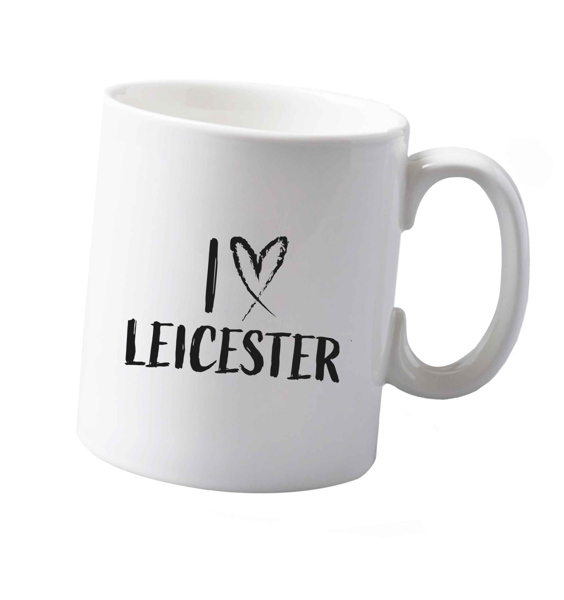 10 oz I love Leicester ceramic mug both sides