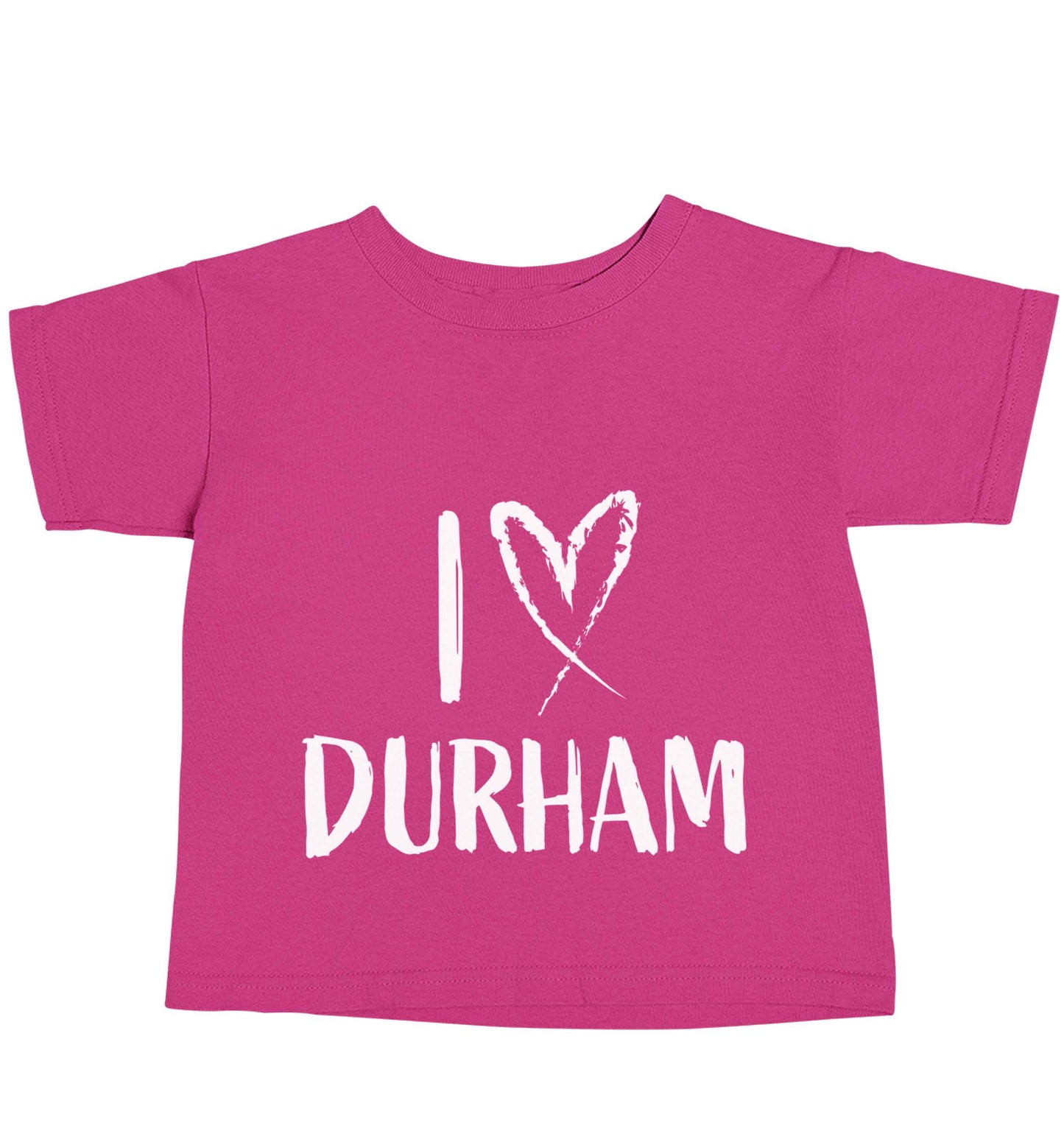 I love Durham pink baby toddler Tshirt 2 Years