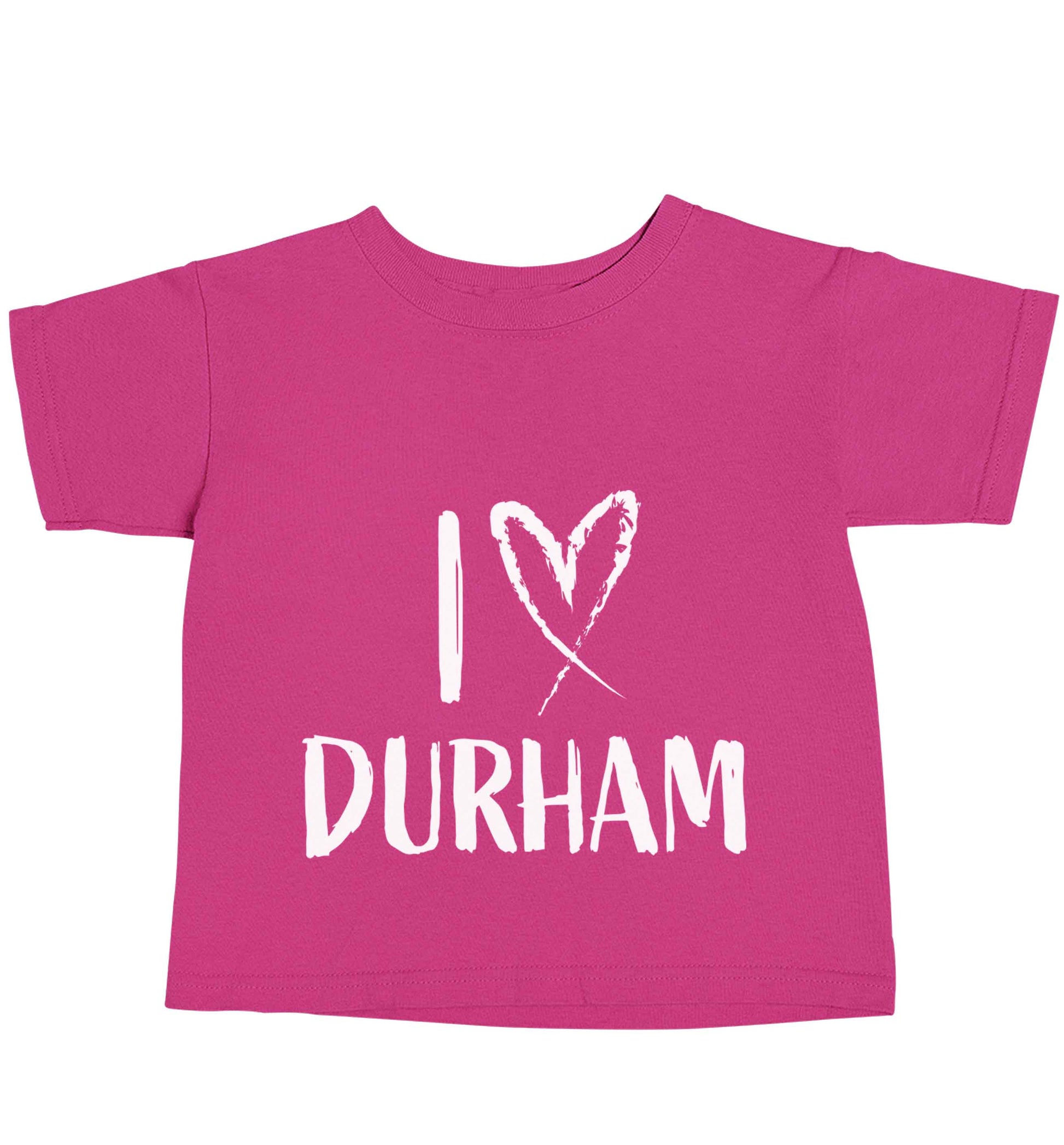 I love Durham pink baby toddler Tshirt 2 Years
