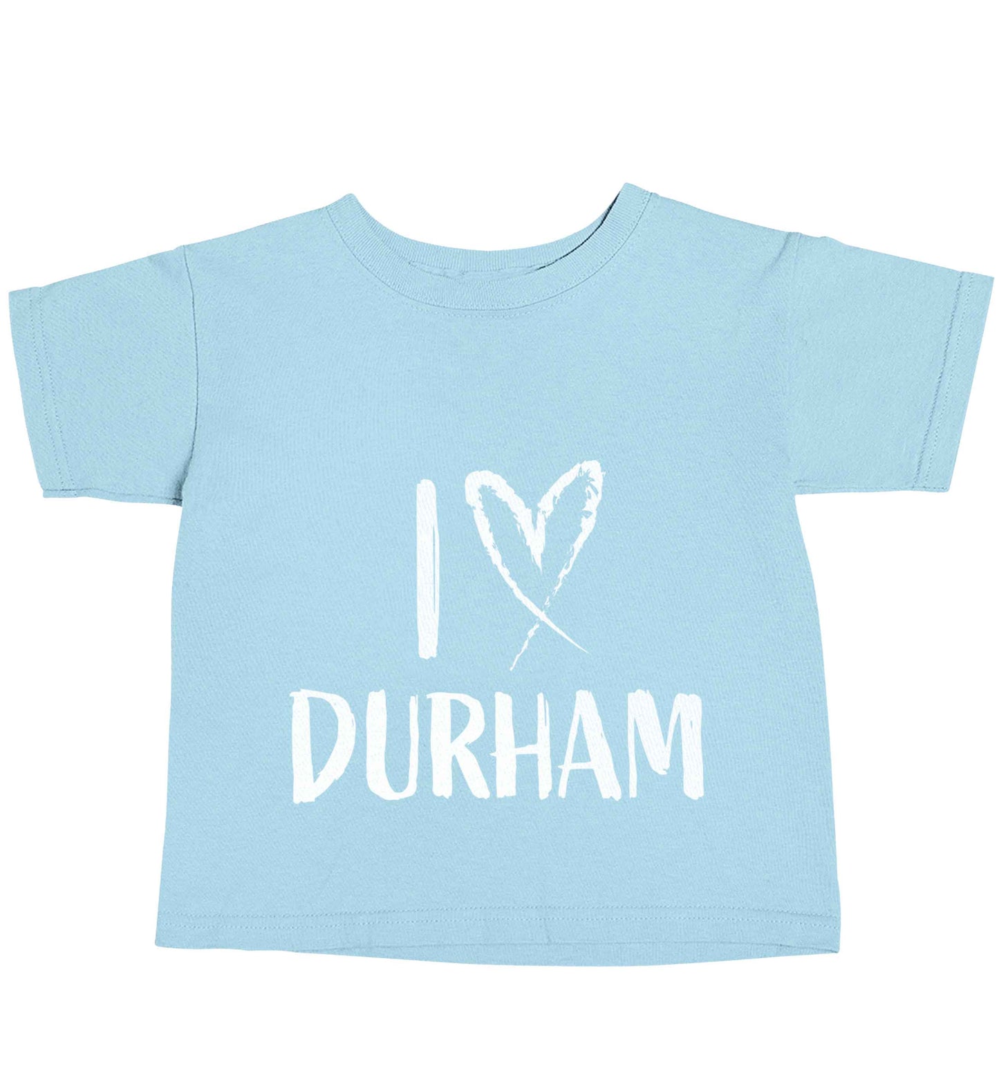 I love Durham light blue baby toddler Tshirt 2 Years
