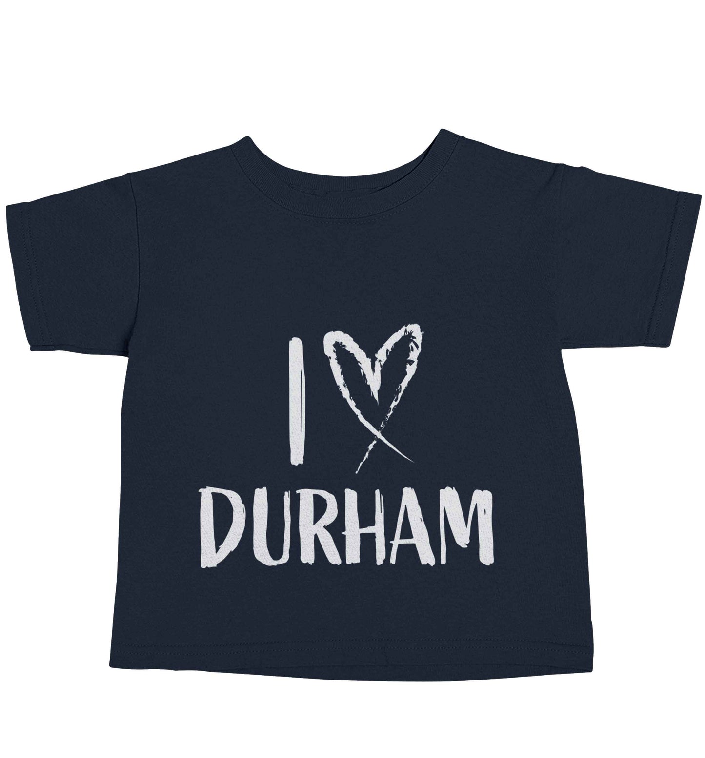 I love Durham navy baby toddler Tshirt 2 Years