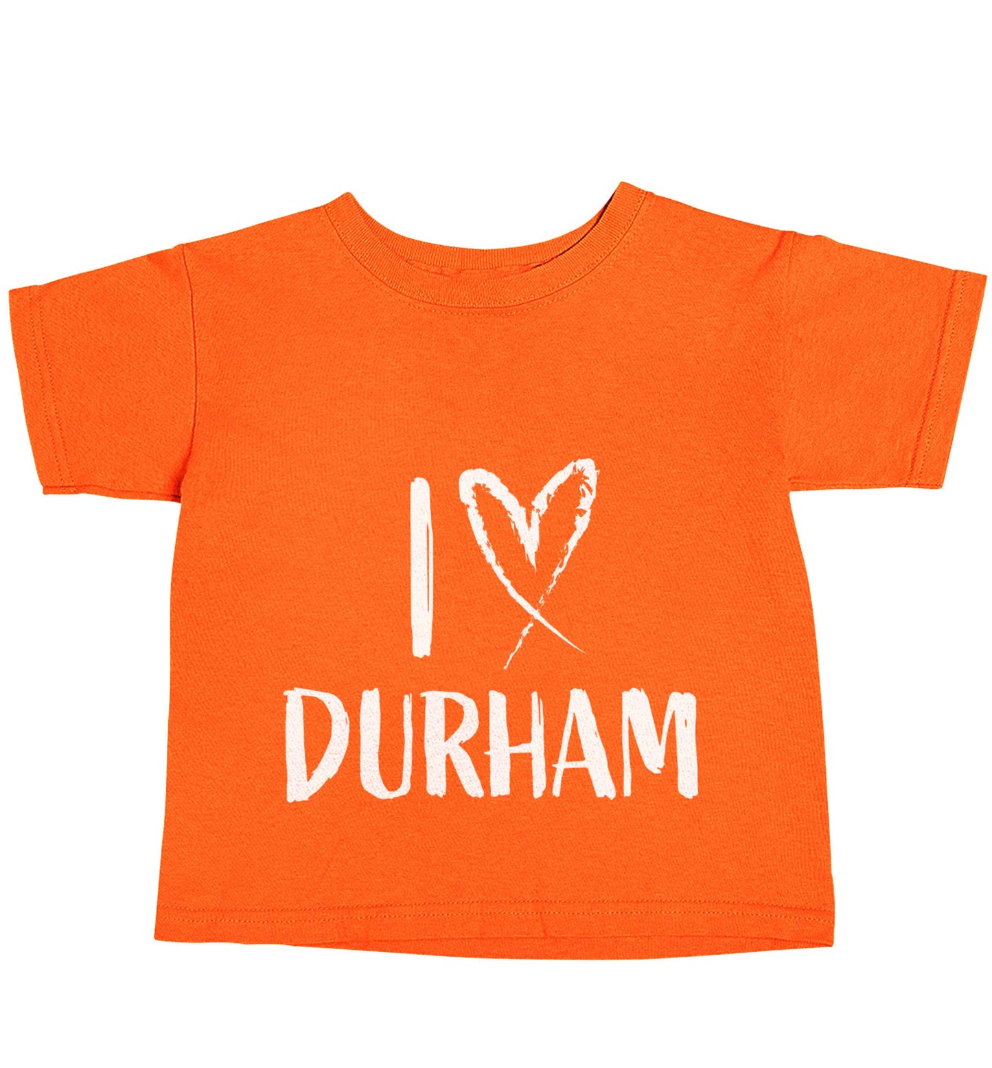 I love Durham orange baby toddler Tshirt 2 Years
