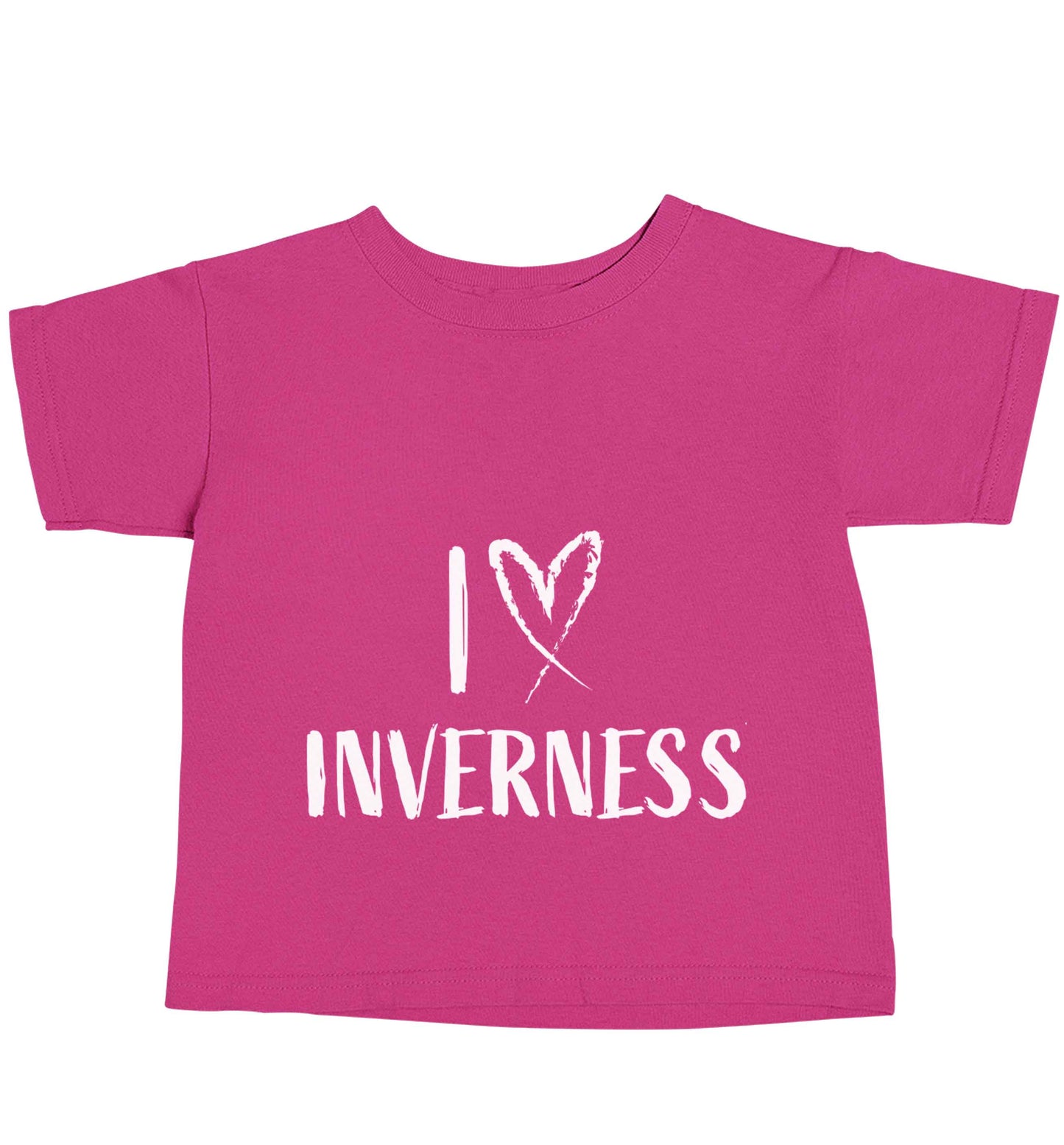 I love Inverness pink baby toddler Tshirt 2 Years