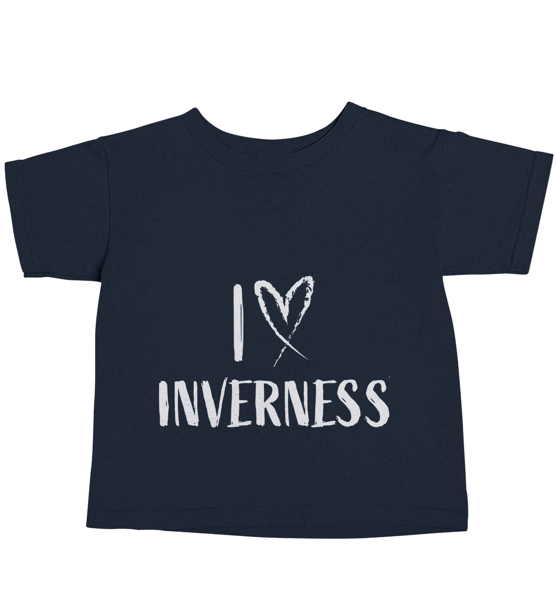 I love Inverness navy baby toddler Tshirt 2 Years