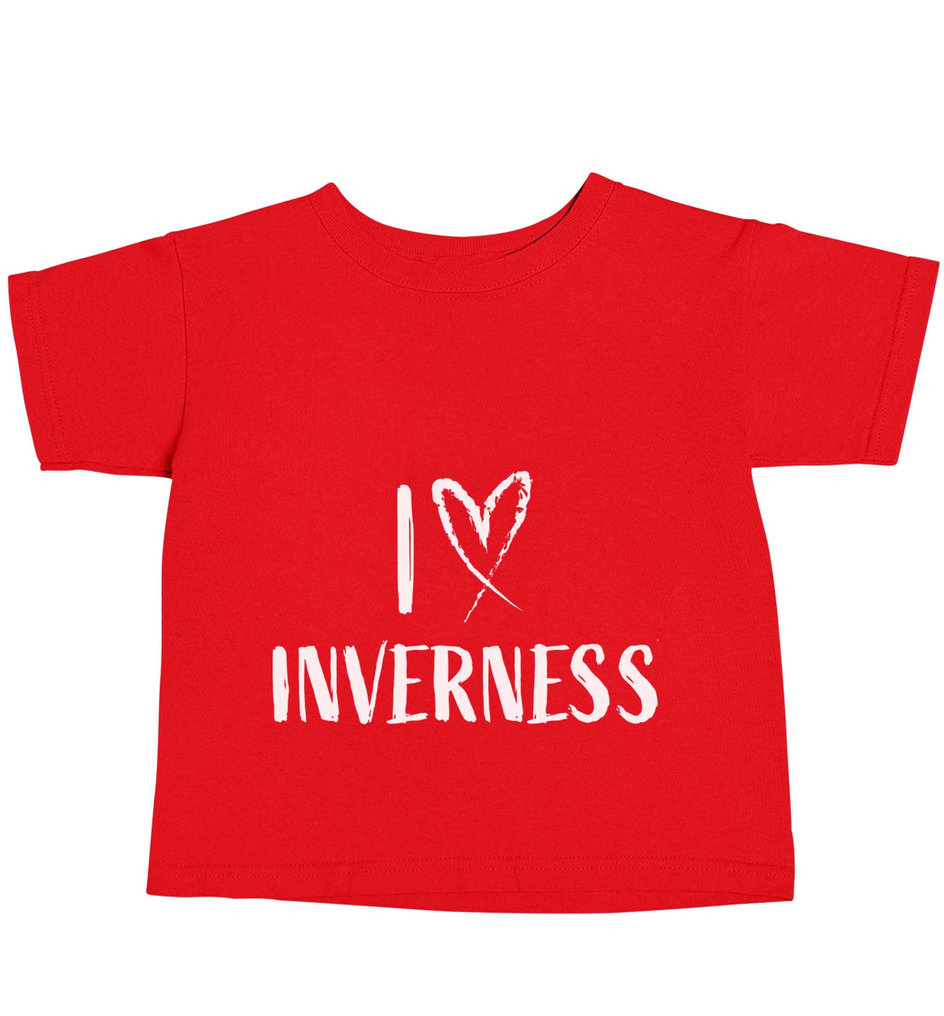 I love Inverness red baby toddler Tshirt 2 Years