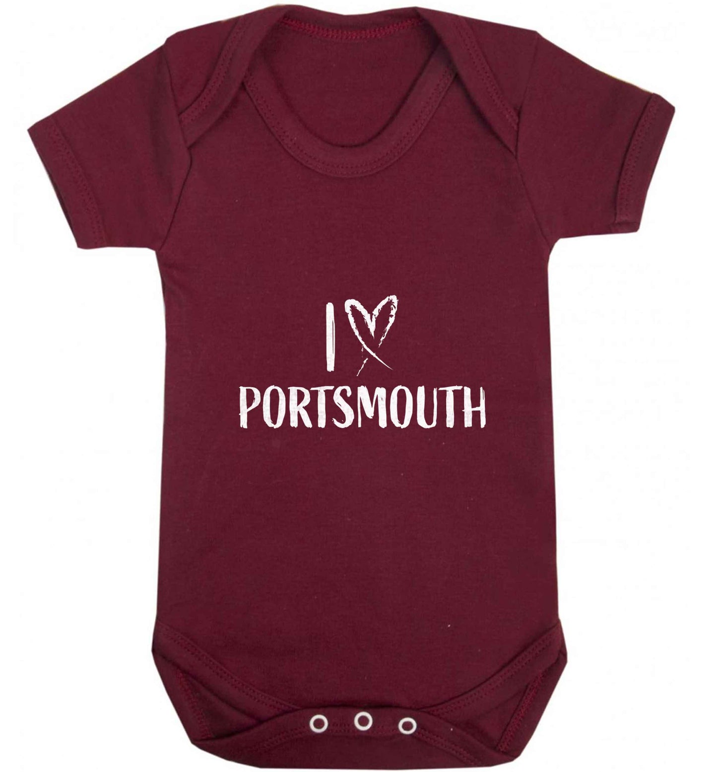 I love Portsmouth baby vest maroon 18-24 months
