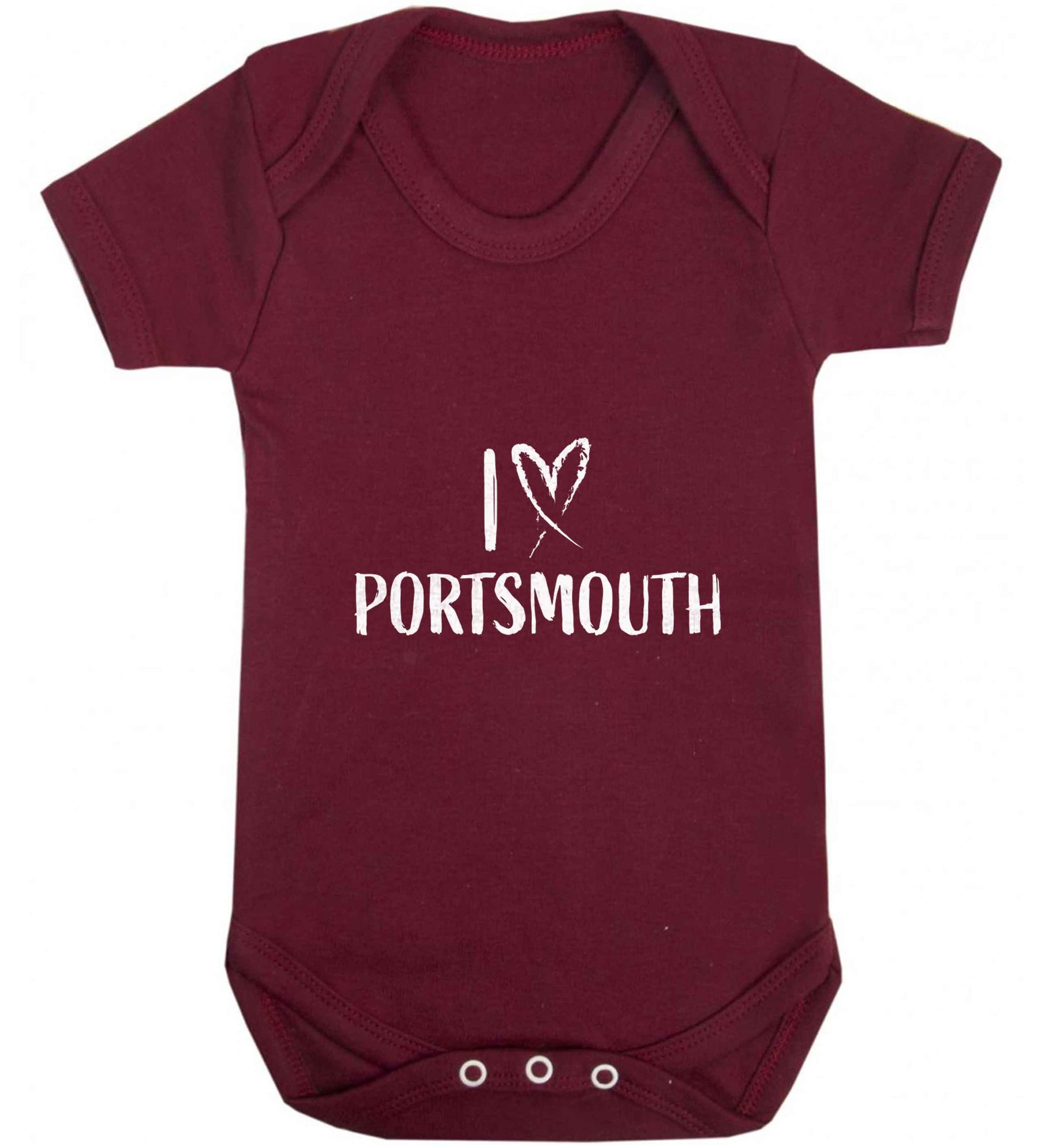 I love Portsmouth baby vest maroon 18-24 months