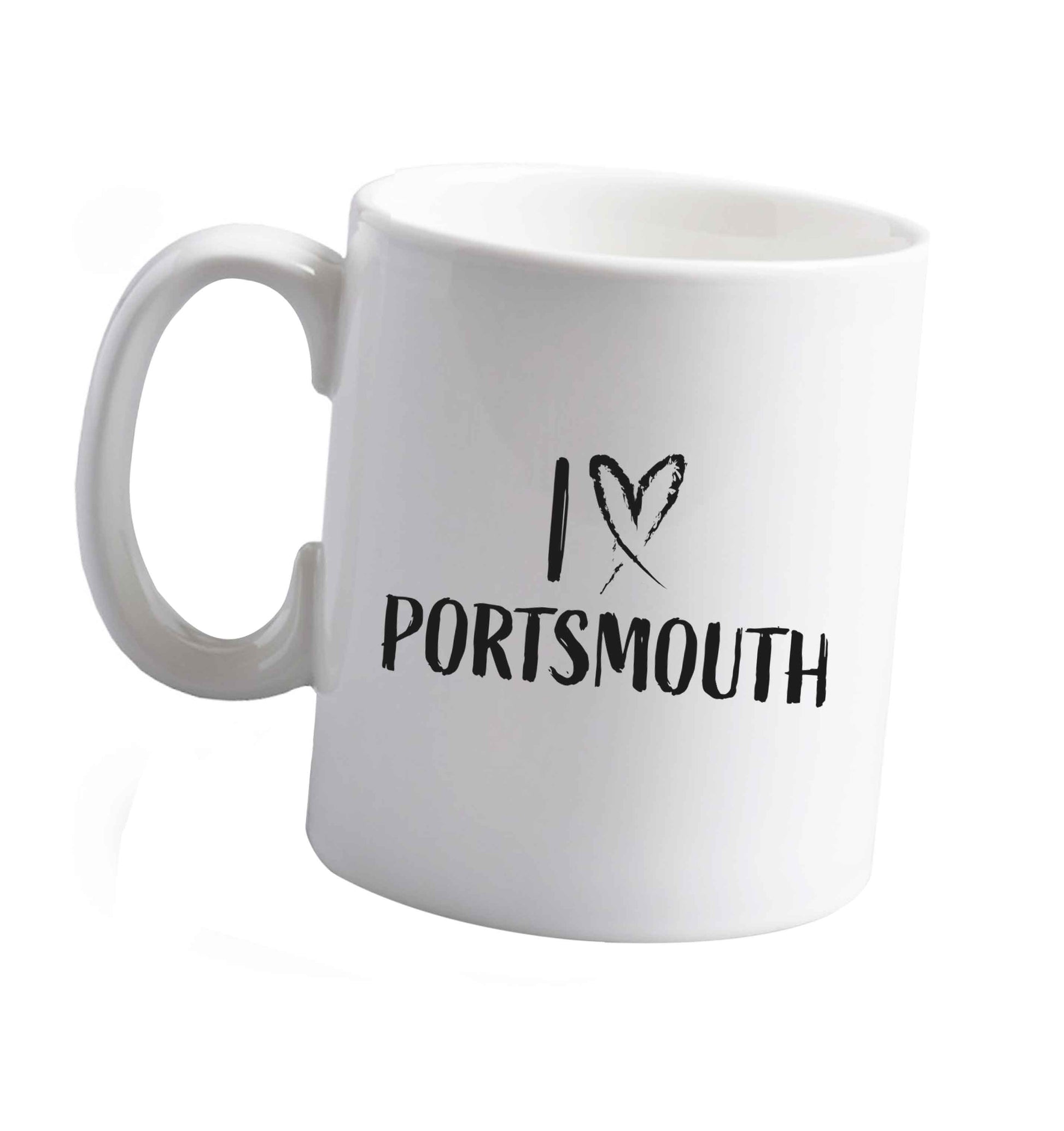 10 oz I love Portsmouth ceramic mug right handed