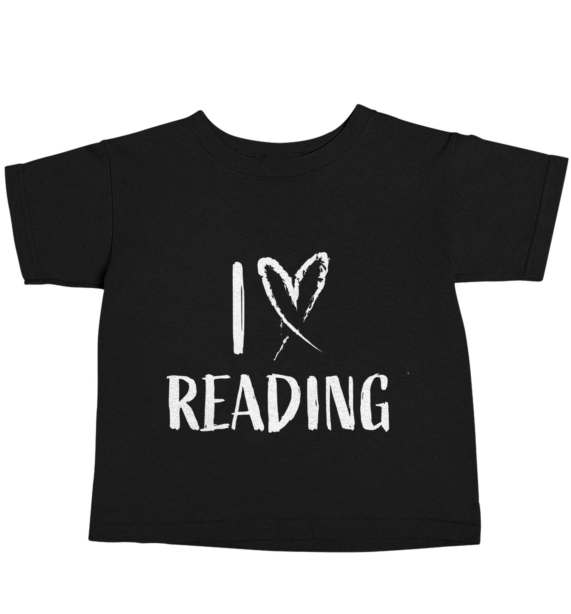 I love Reading Black baby toddler Tshirt 2 years