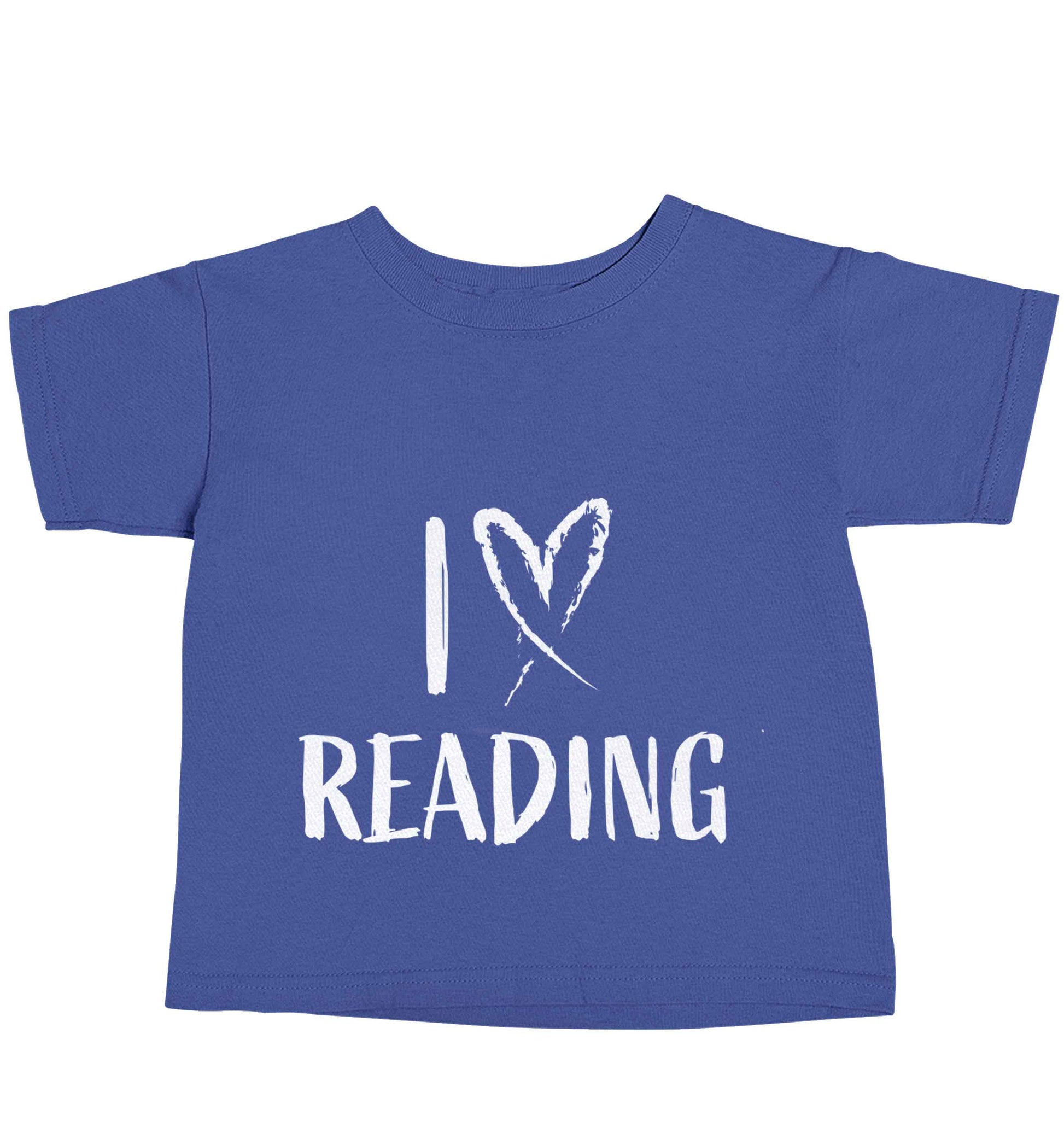 I love Reading blue baby toddler Tshirt 2 Years