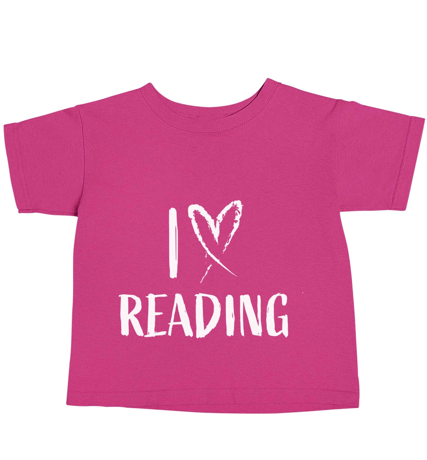 I love Reading pink baby toddler Tshirt 2 Years