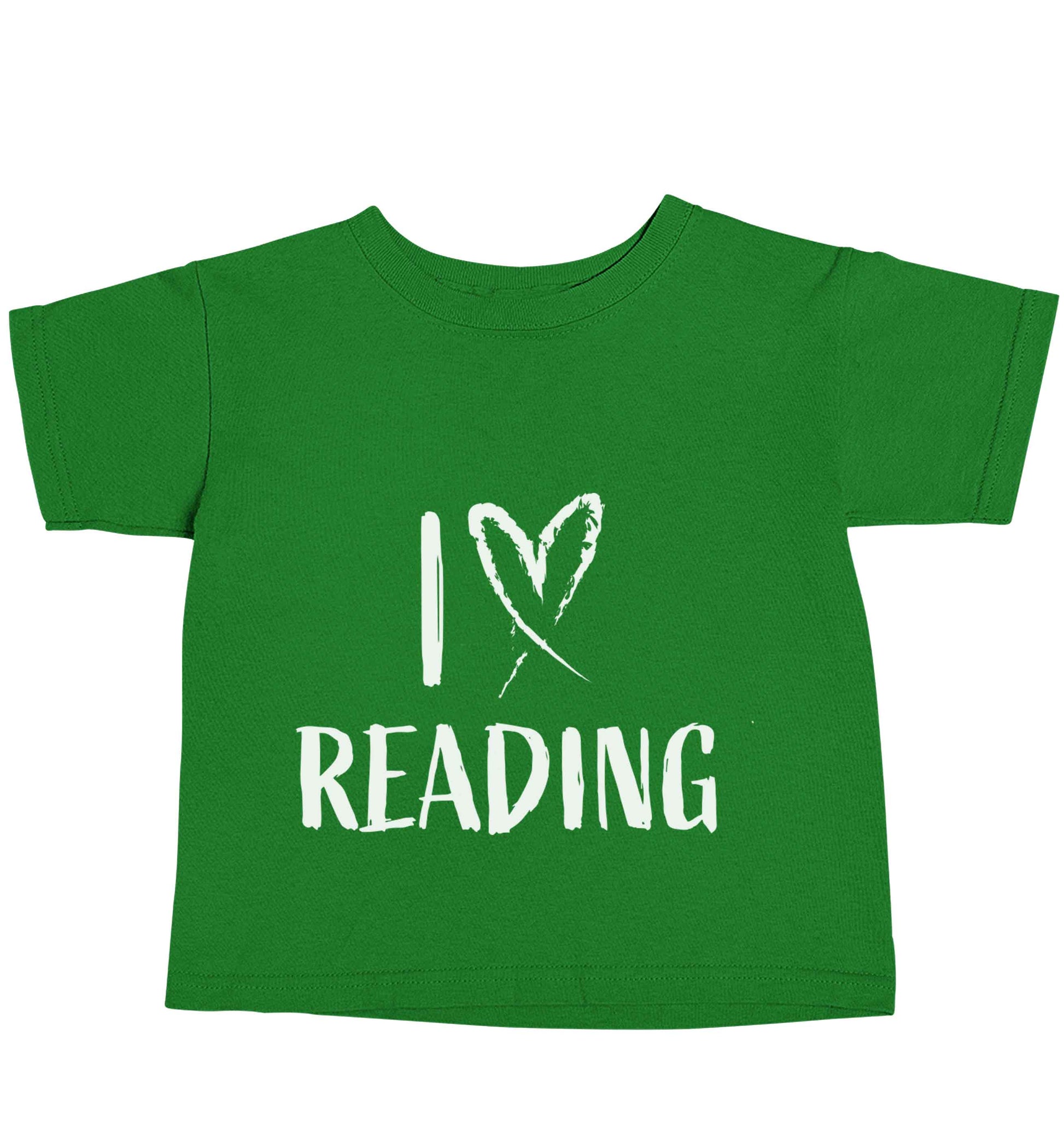 I love Reading green baby toddler Tshirt 2 Years