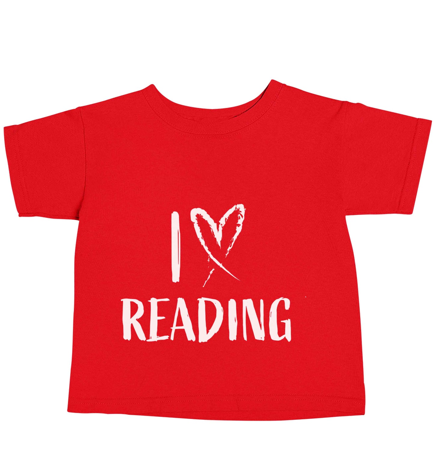 I love Reading red baby toddler Tshirt 2 Years