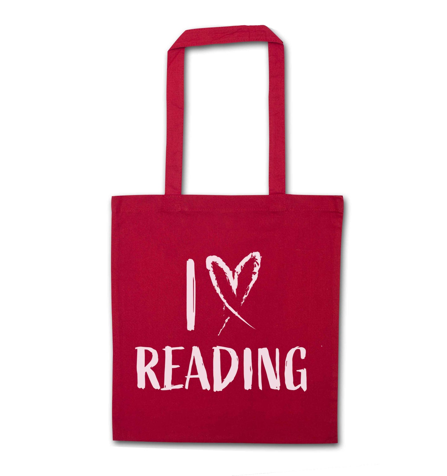 I love Reading red tote bag