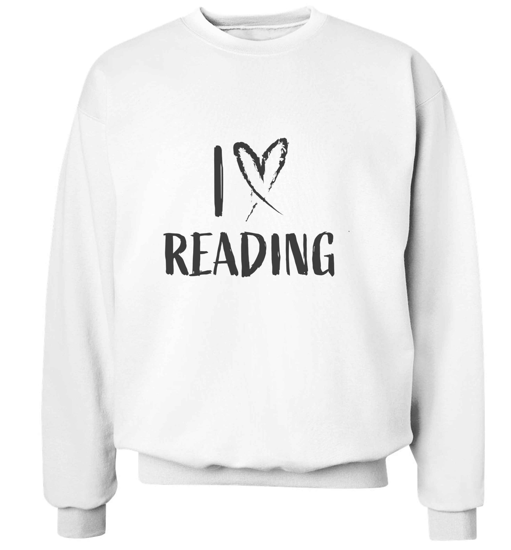 I love Reading adult's unisex white sweater 2XL