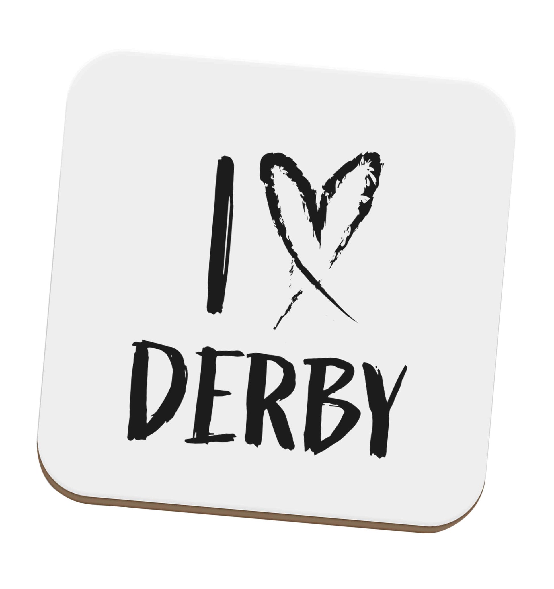 I love Derby set of four coasters
