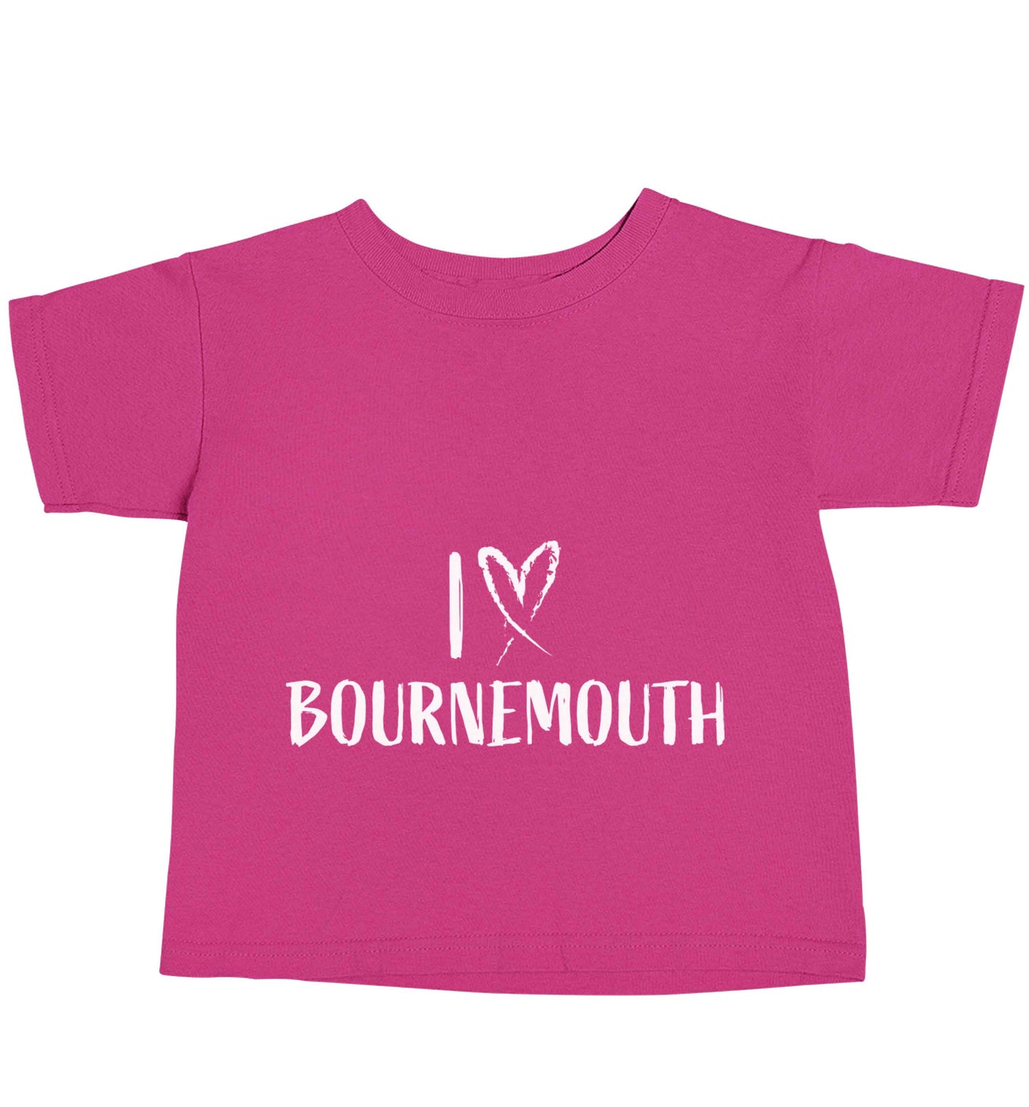 I love Bournemouth pink baby toddler Tshirt 2 Years