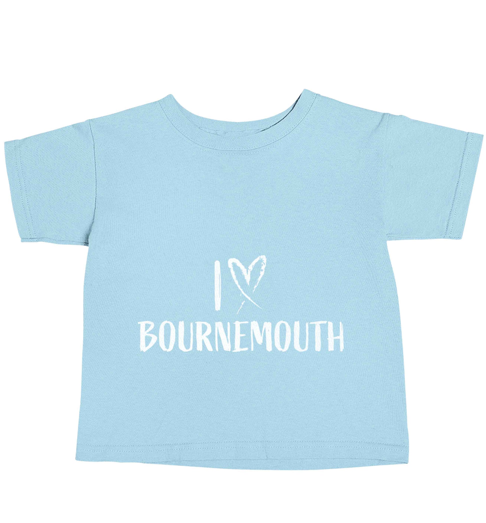 I love Bournemouth light blue baby toddler Tshirt 2 Years