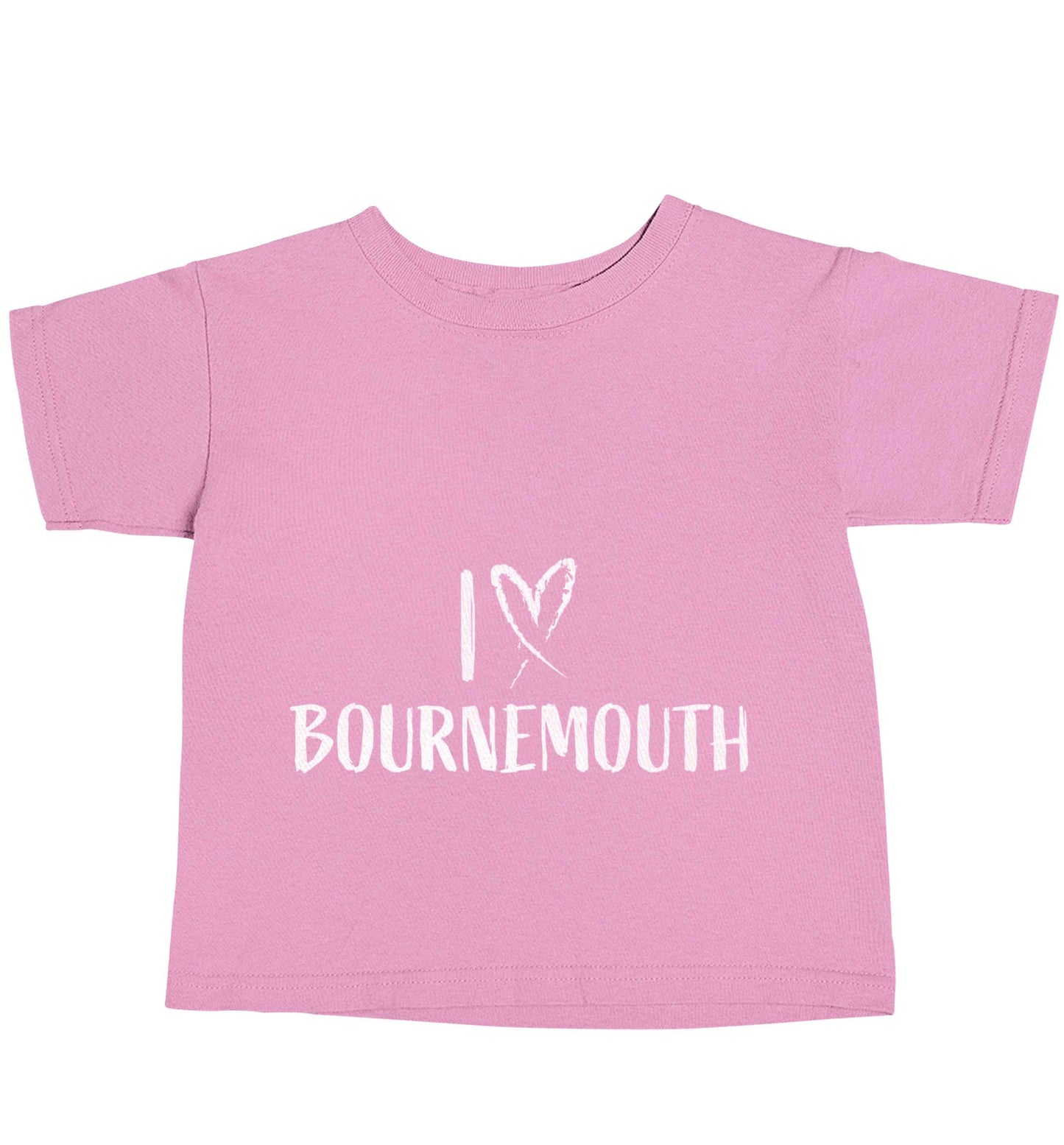 I love Bournemouth light pink baby toddler Tshirt 2 Years