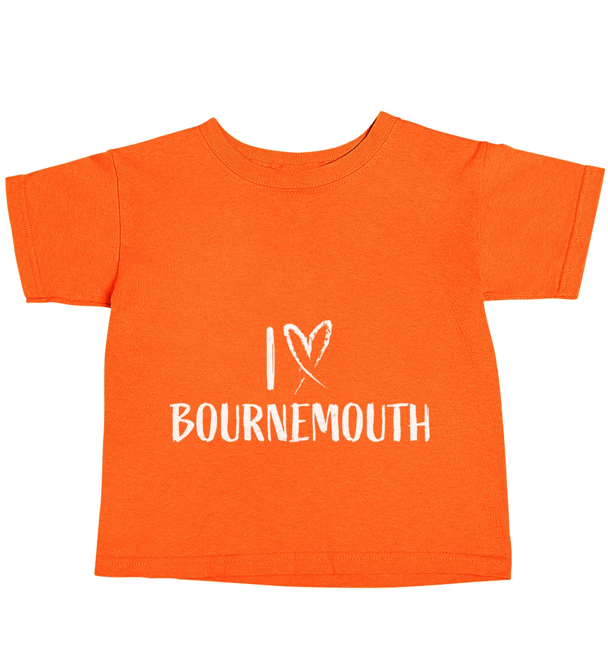 I love Bournemouth orange baby toddler Tshirt 2 Years
