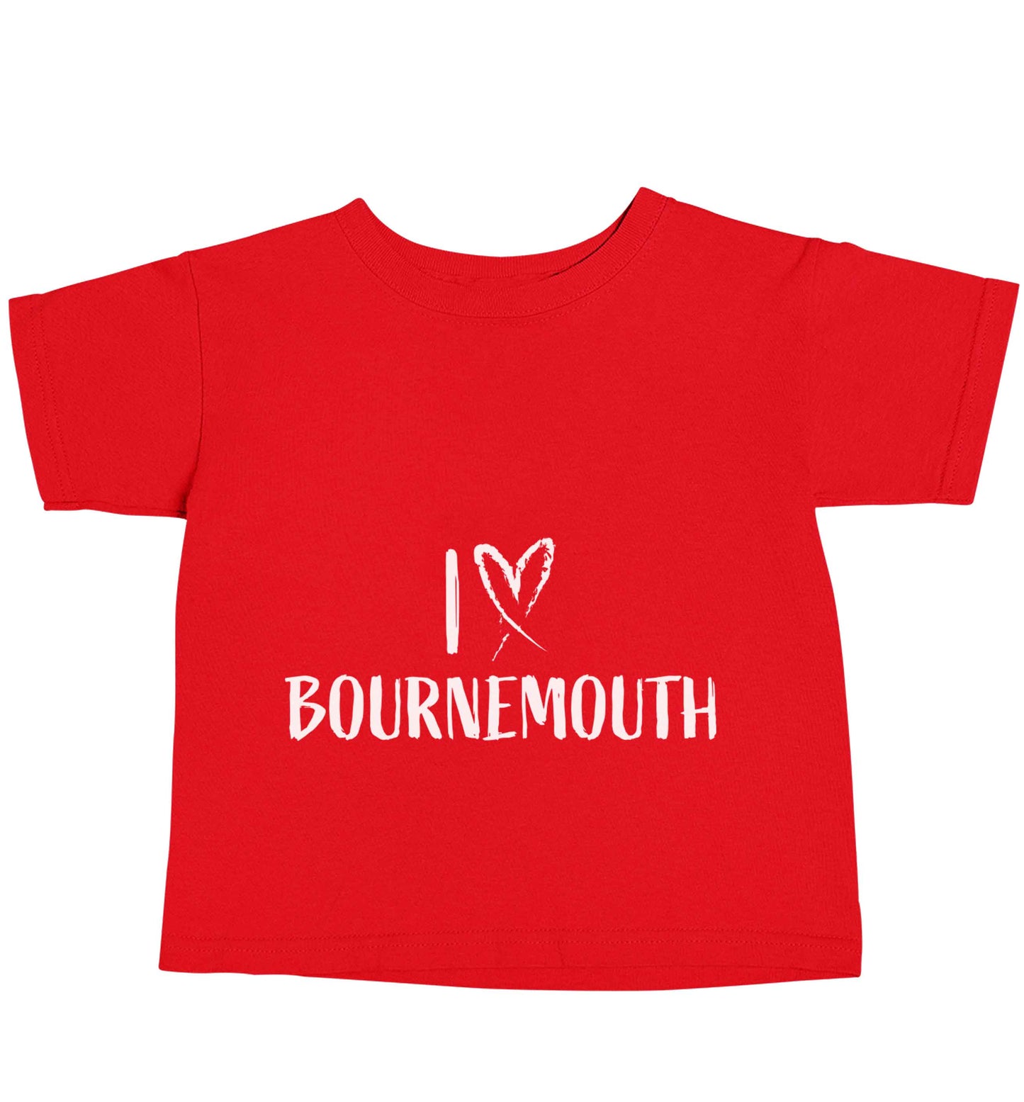 I love Bournemouth red baby toddler Tshirt 2 Years