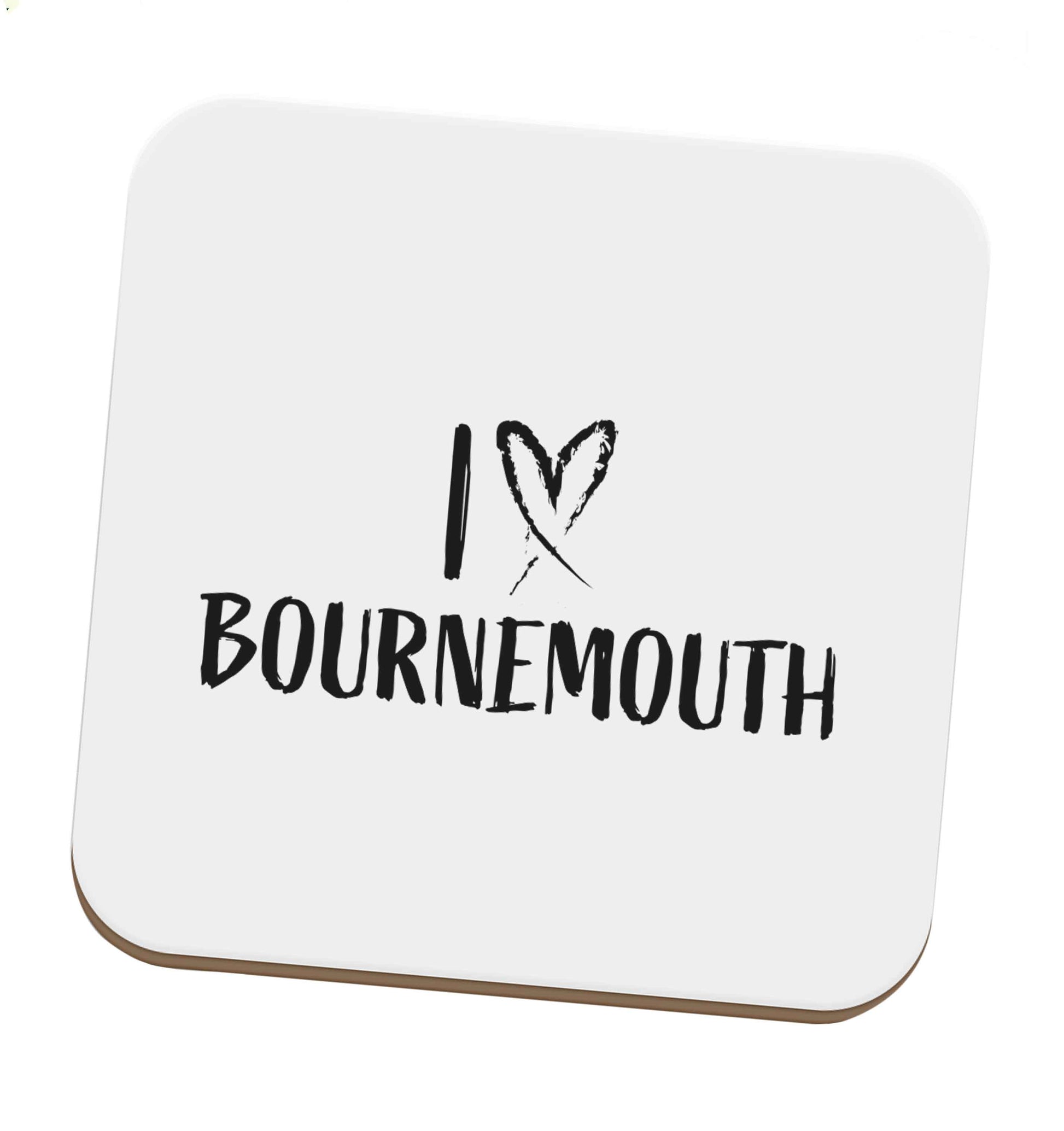 I love Bournemouth set of four coasters