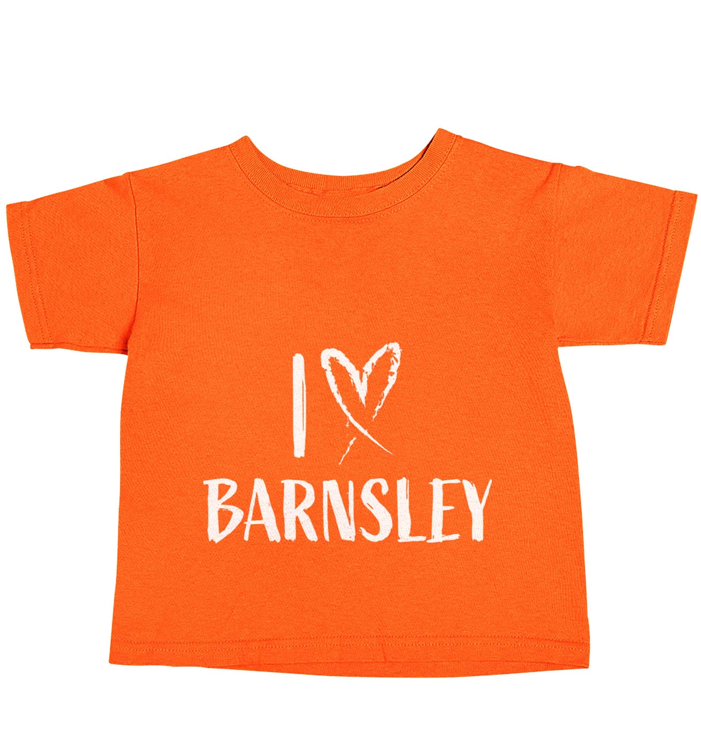 I love Barnsley orange baby toddler Tshirt 2 Years