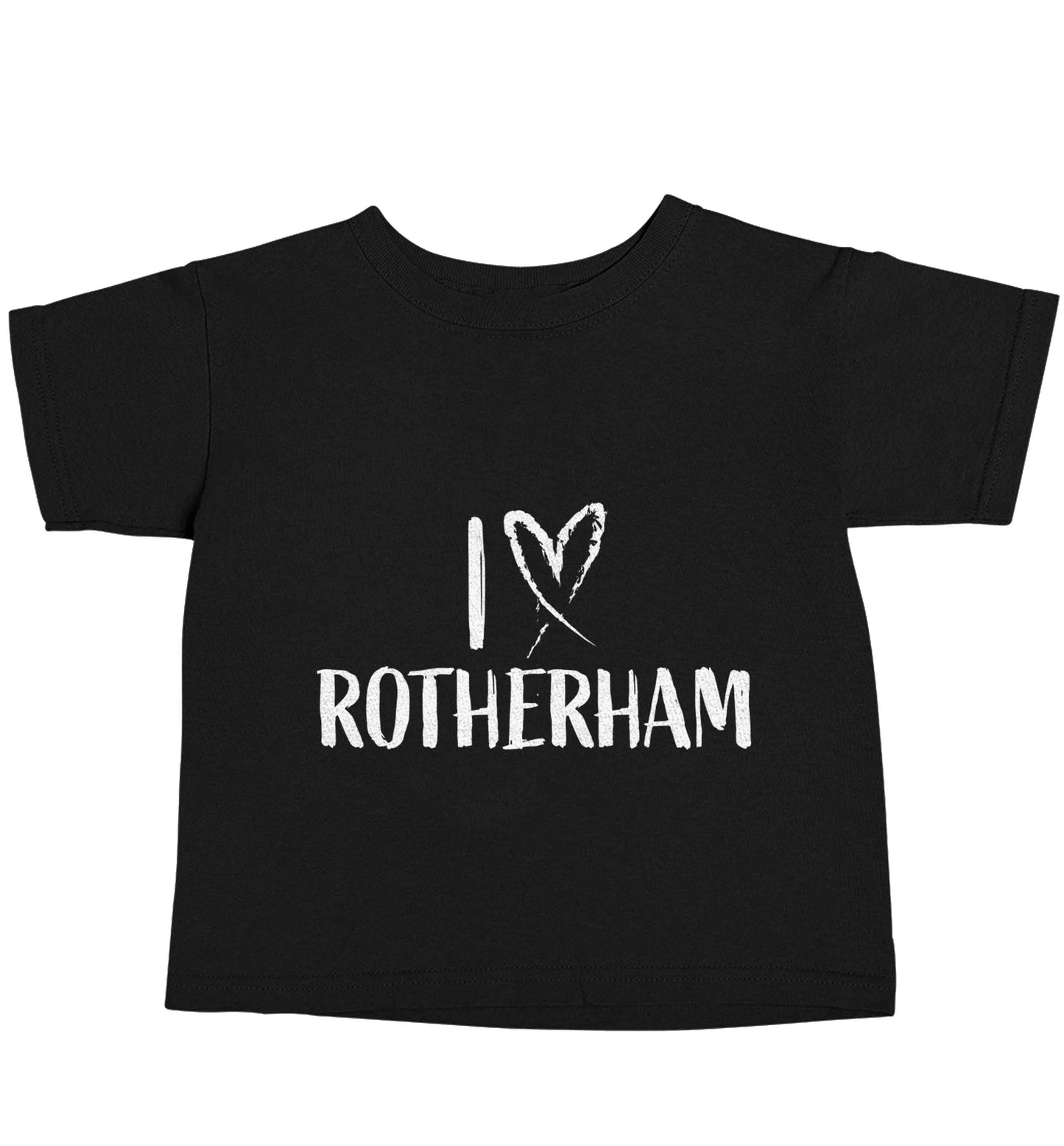 I love Rotherham Black baby toddler Tshirt 2 years