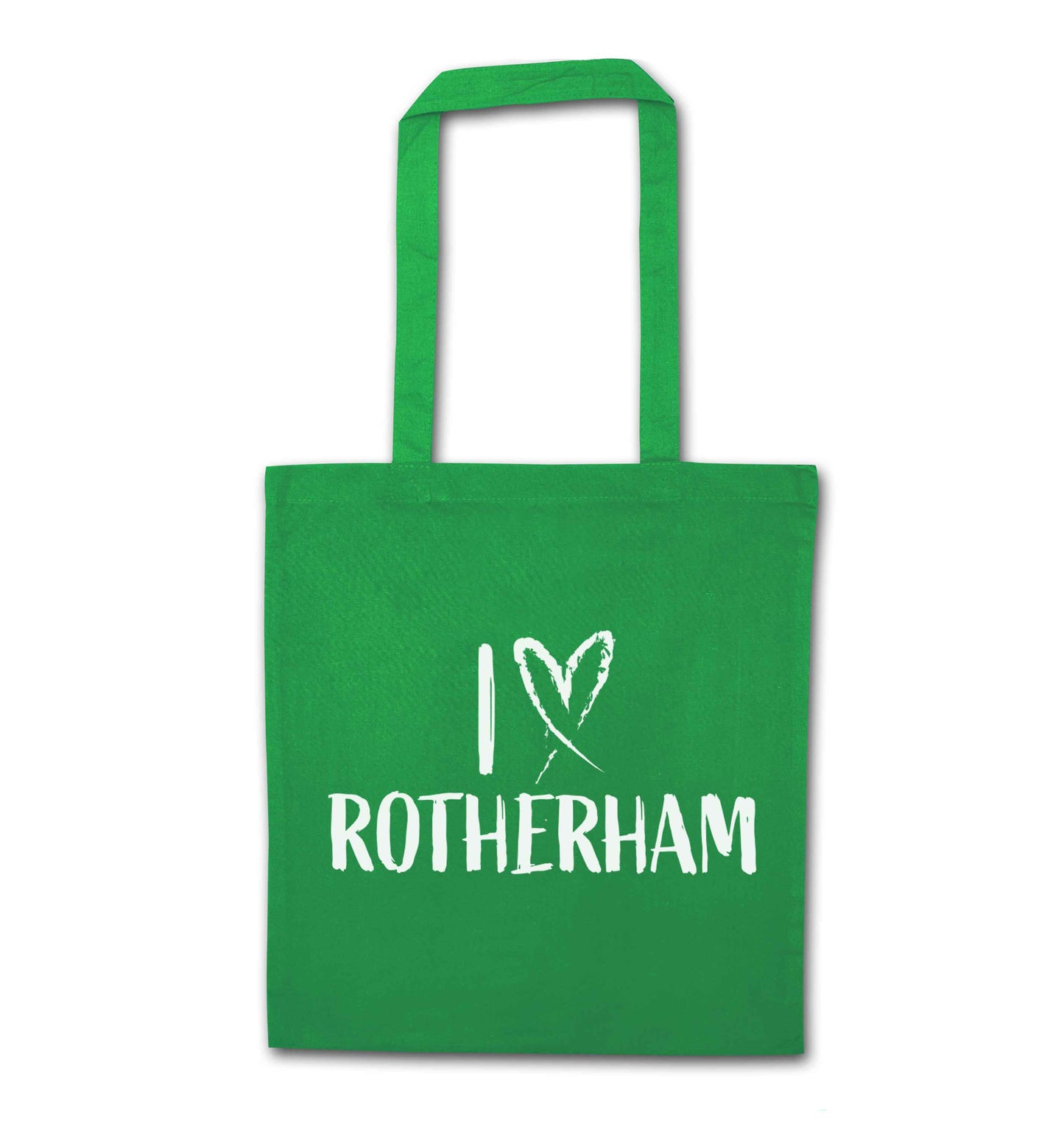 I love Rotherham green tote bag