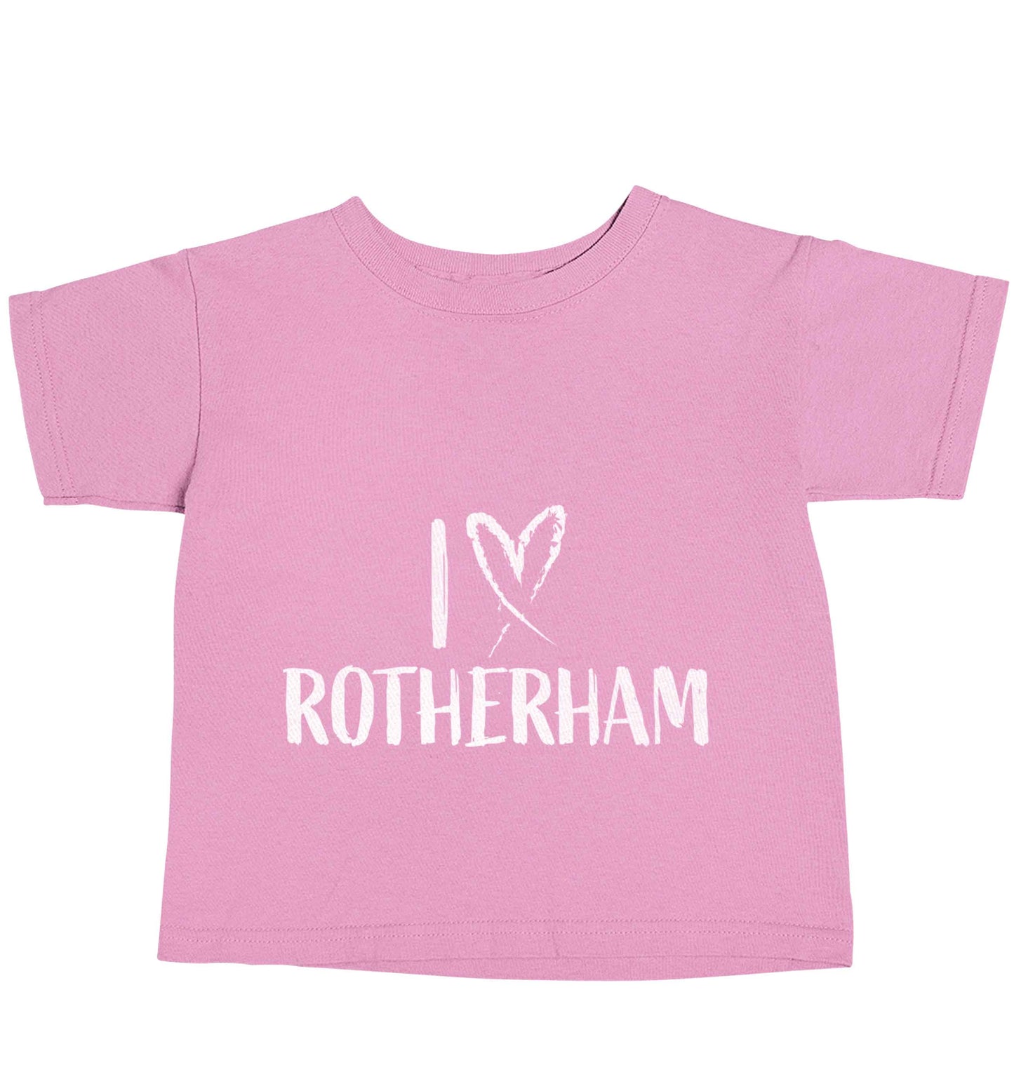 I love Rotherham light pink baby toddler Tshirt 2 Years