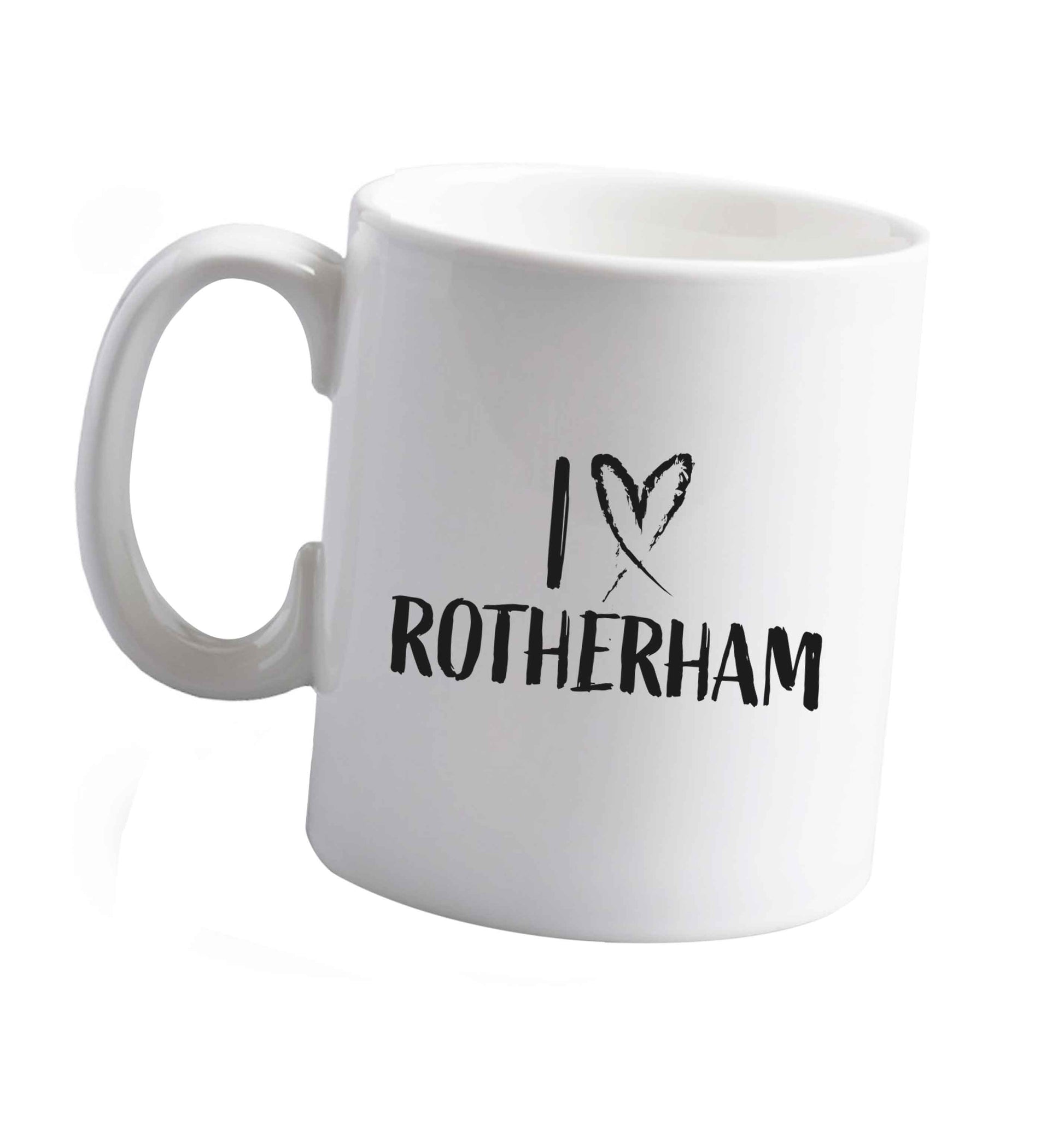 10 oz I love Rotherham ceramic mug right handed