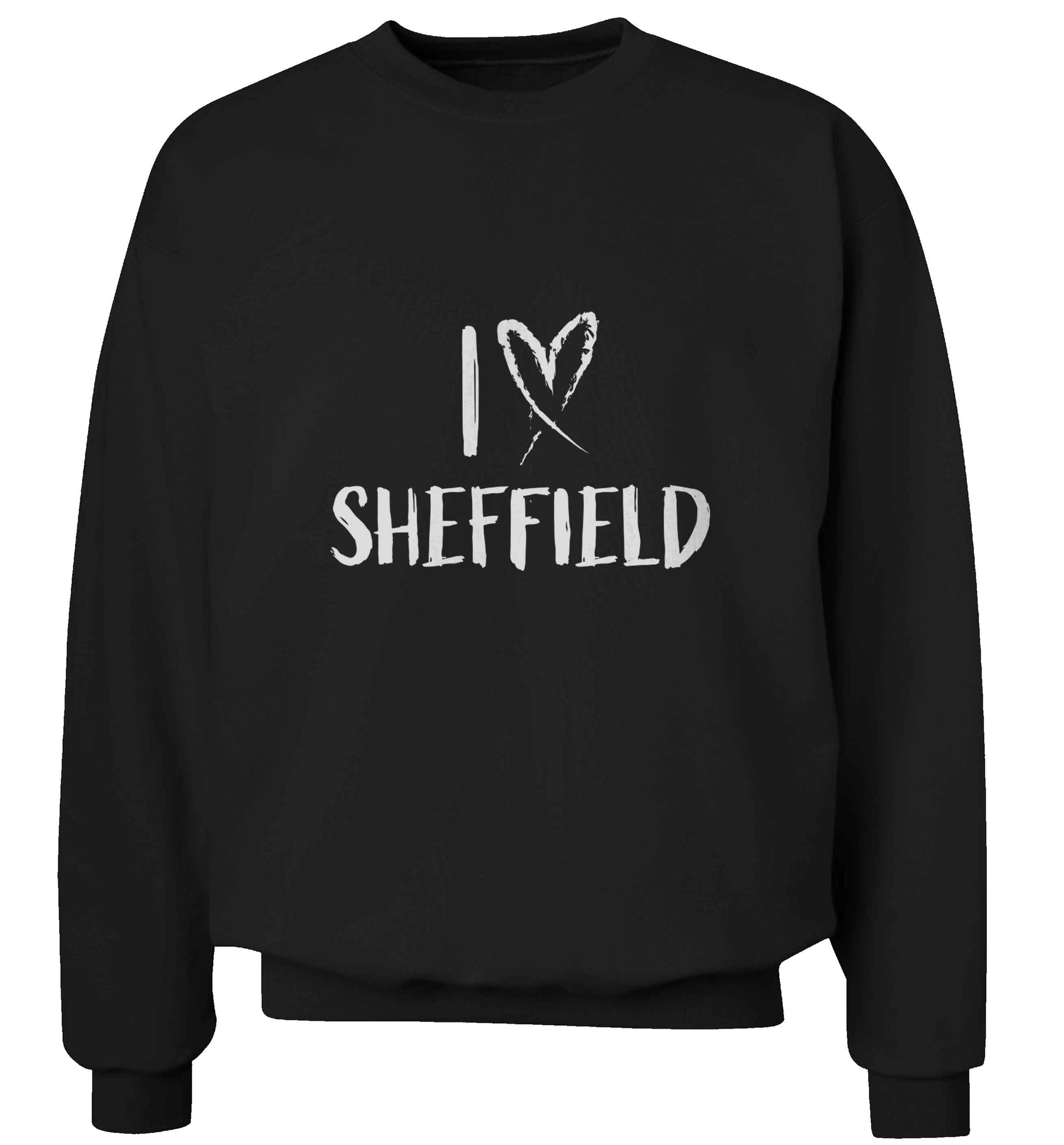 I love Sheffield adult's unisex black sweater 2XL