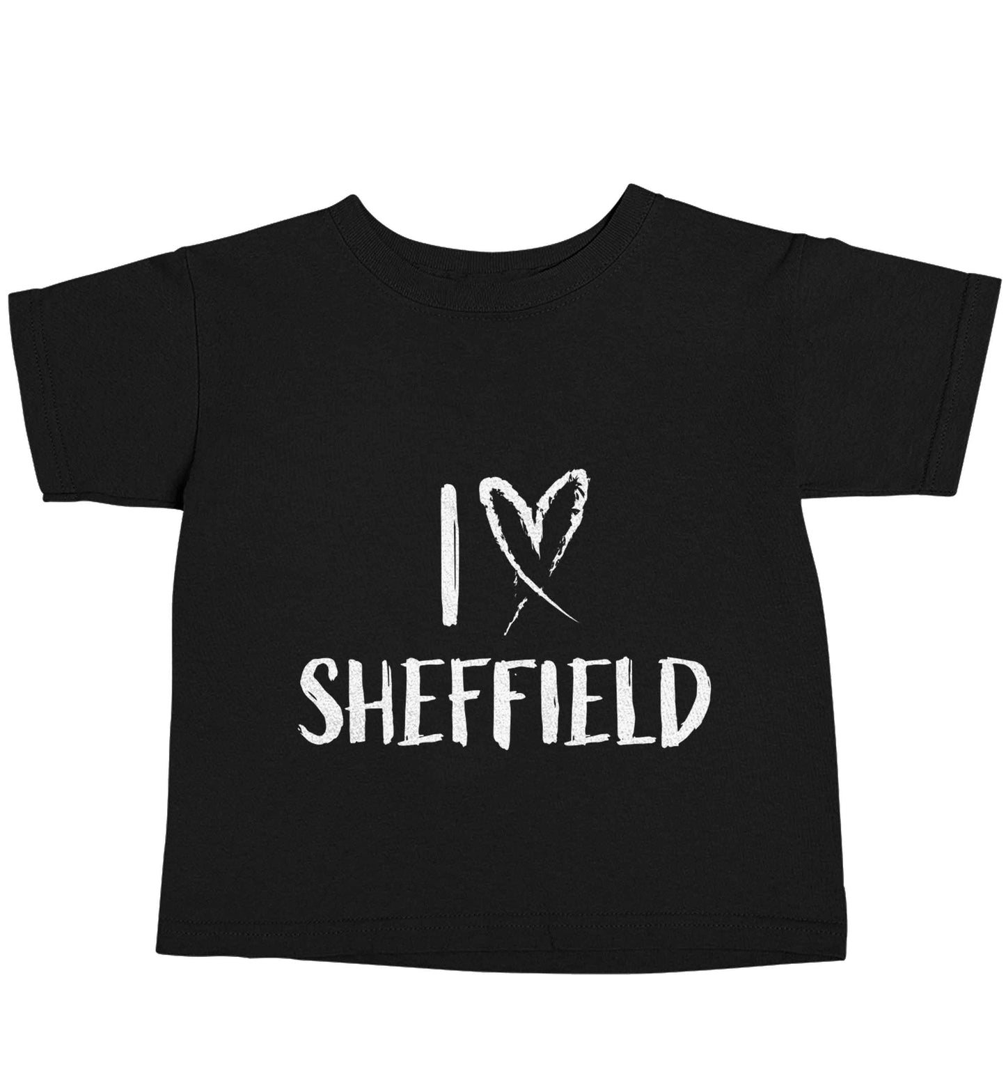 I love Sheffield Black baby toddler Tshirt 2 years