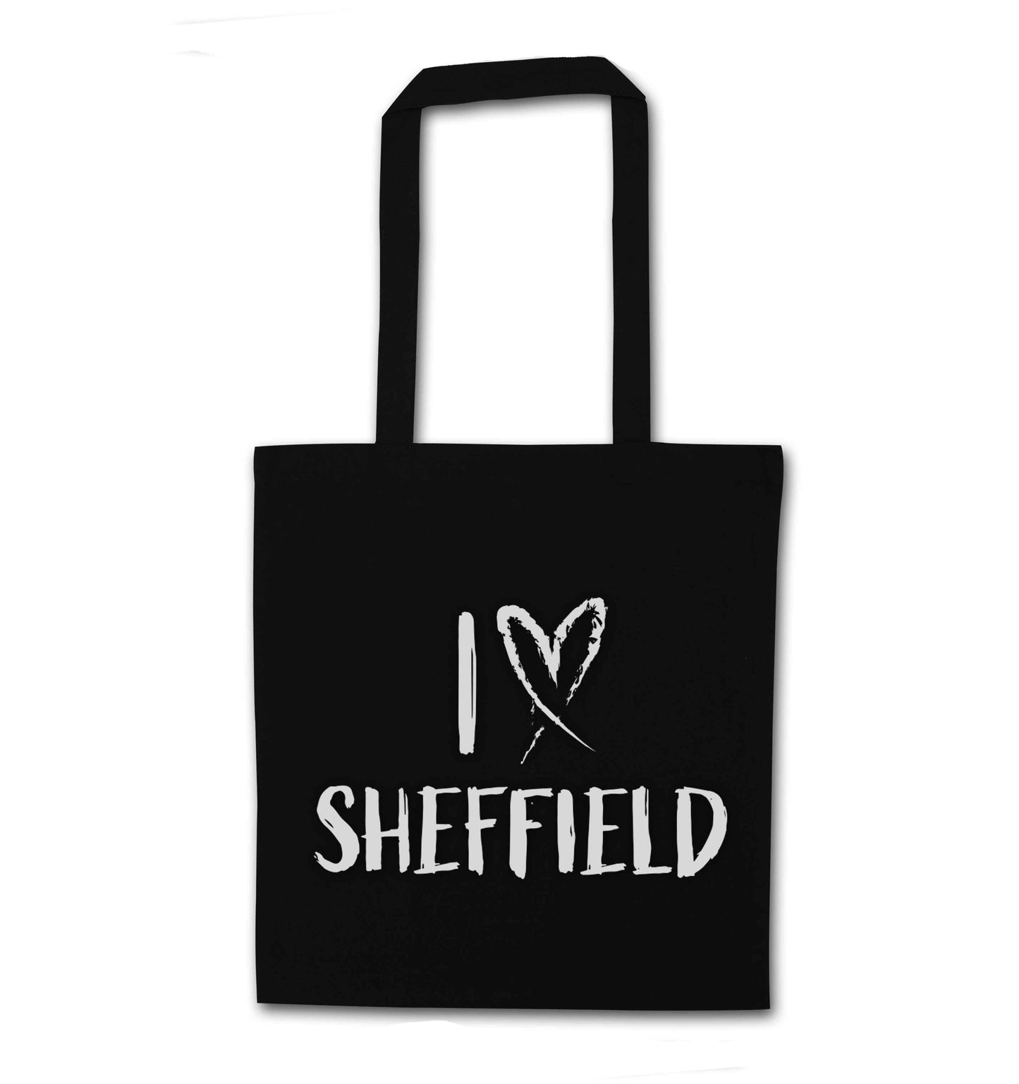 I love Sheffield black tote bag