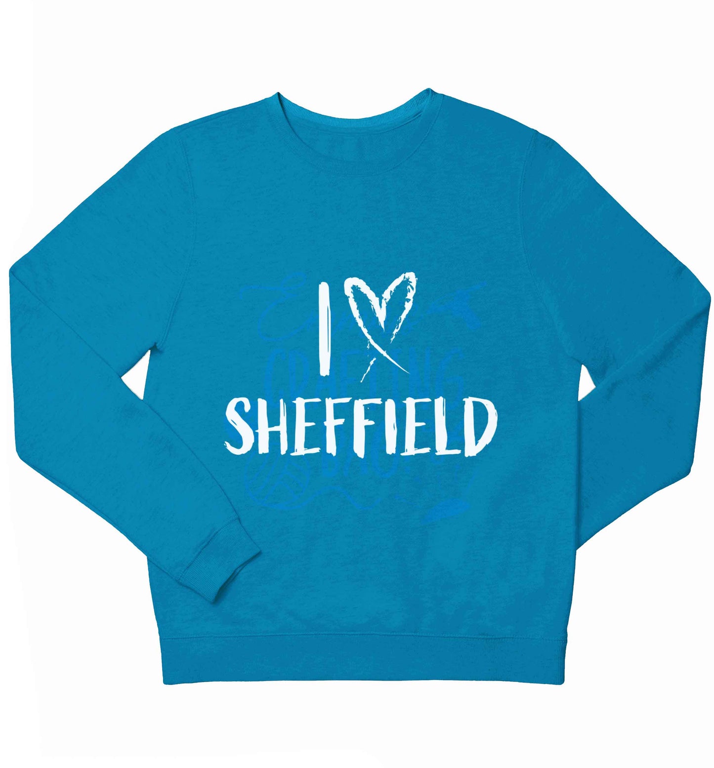 I love Sheffield children's blue sweater 12-13 Years