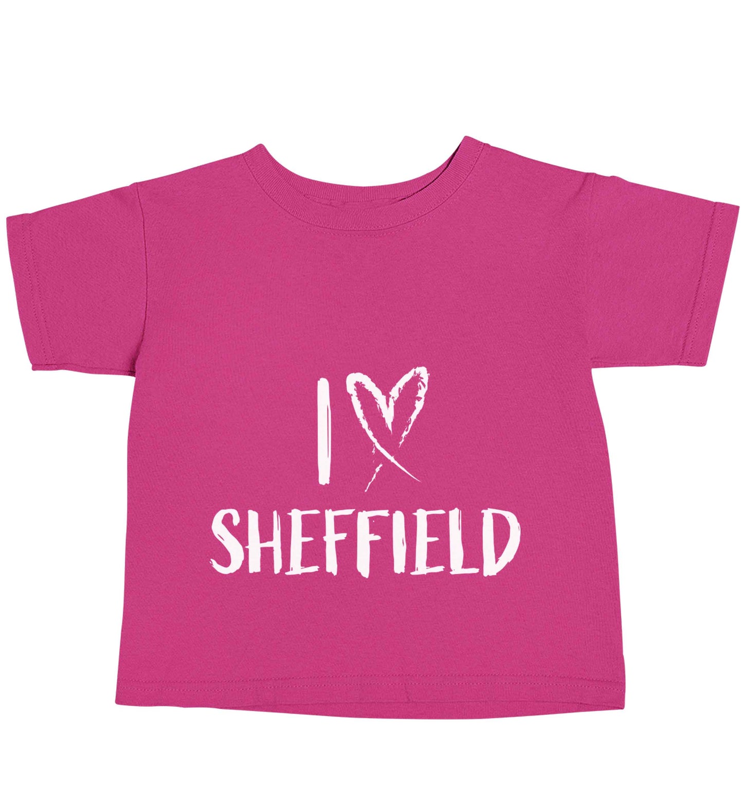 I love Sheffield pink baby toddler Tshirt 2 Years