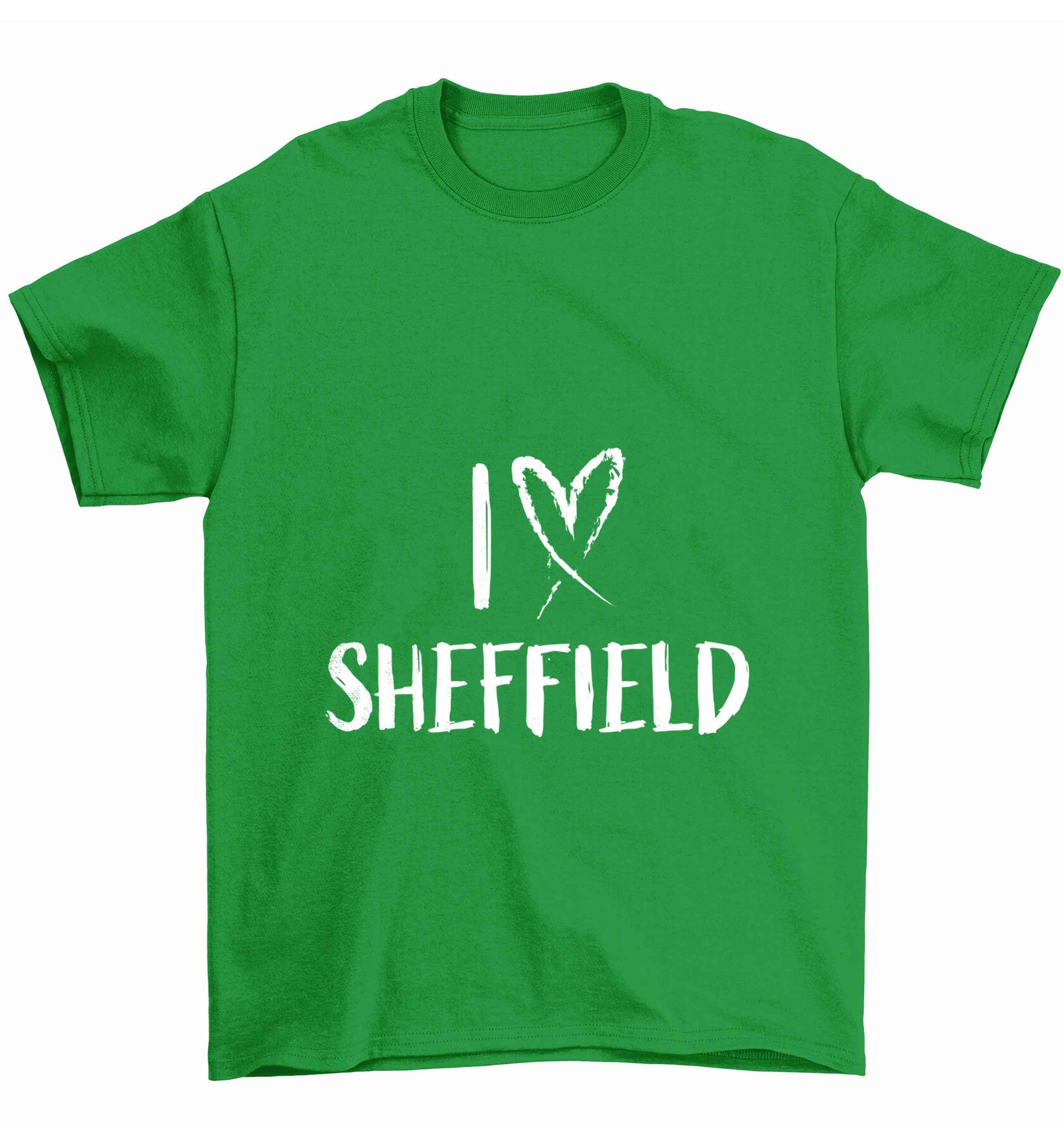 I love Sheffield Children's green Tshirt 12-13 Years