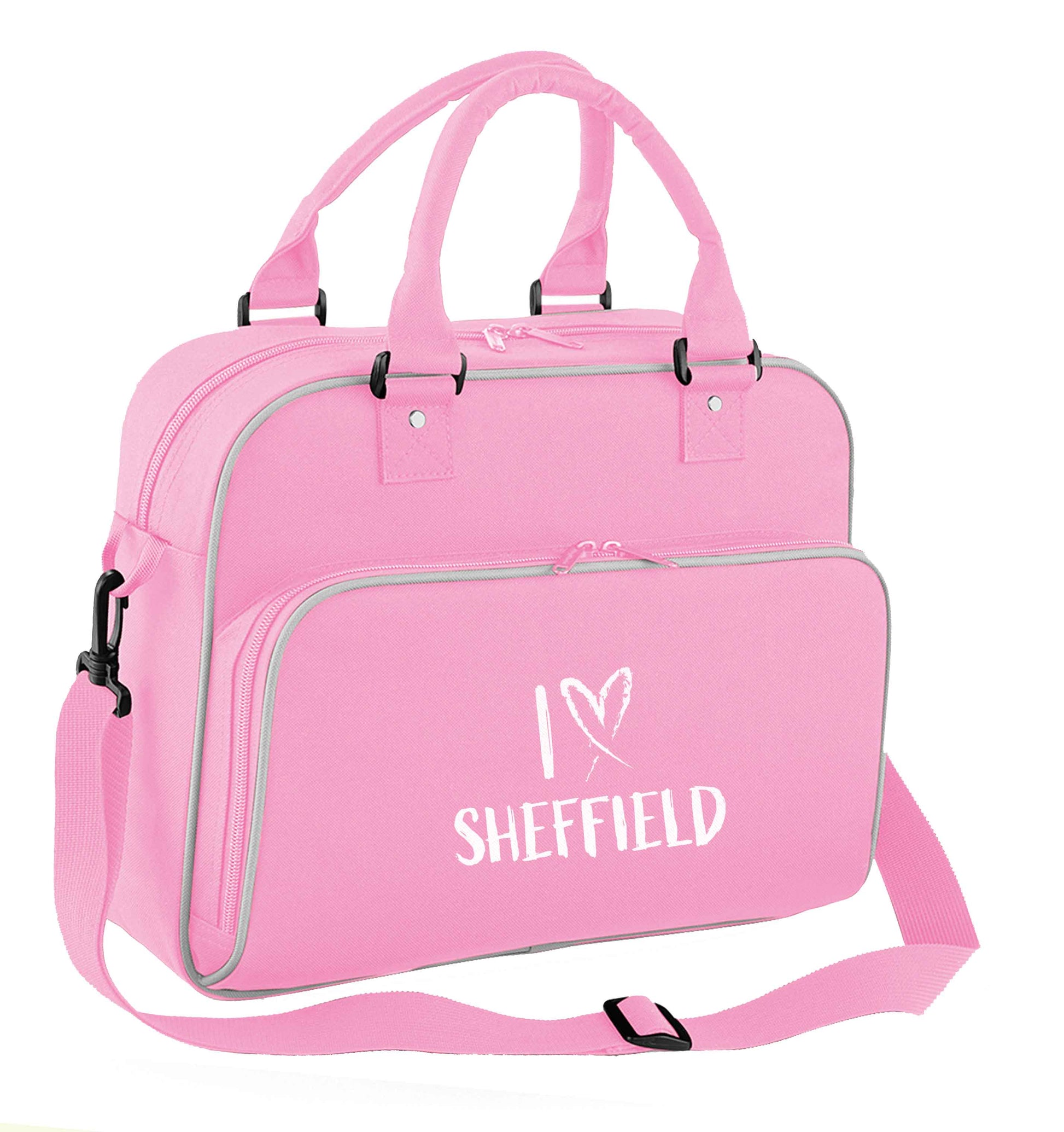 I love Sheffield children's dance bag baby pink