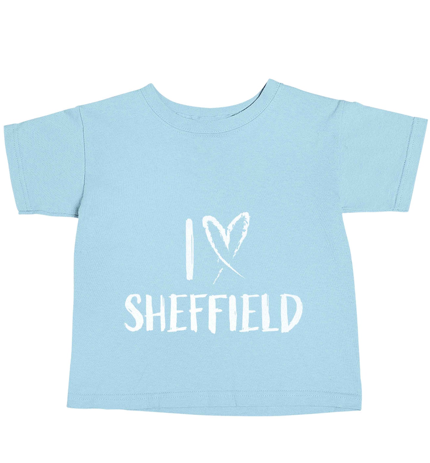 I love Sheffield light blue baby toddler Tshirt 2 Years